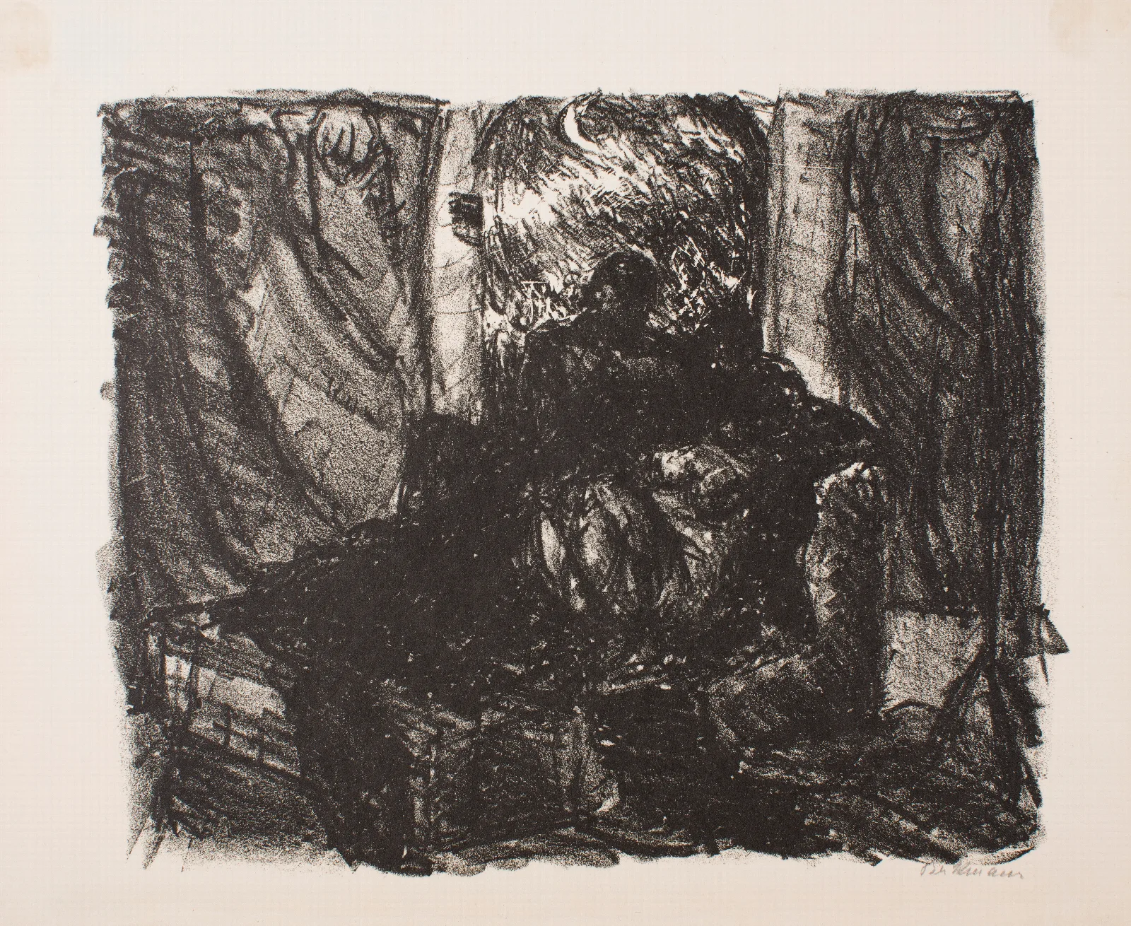 Love Scene Plate 7 From The Series The Return Of Eurydice Three Cantos Wall Art by Max Beckmann - Canvas Print