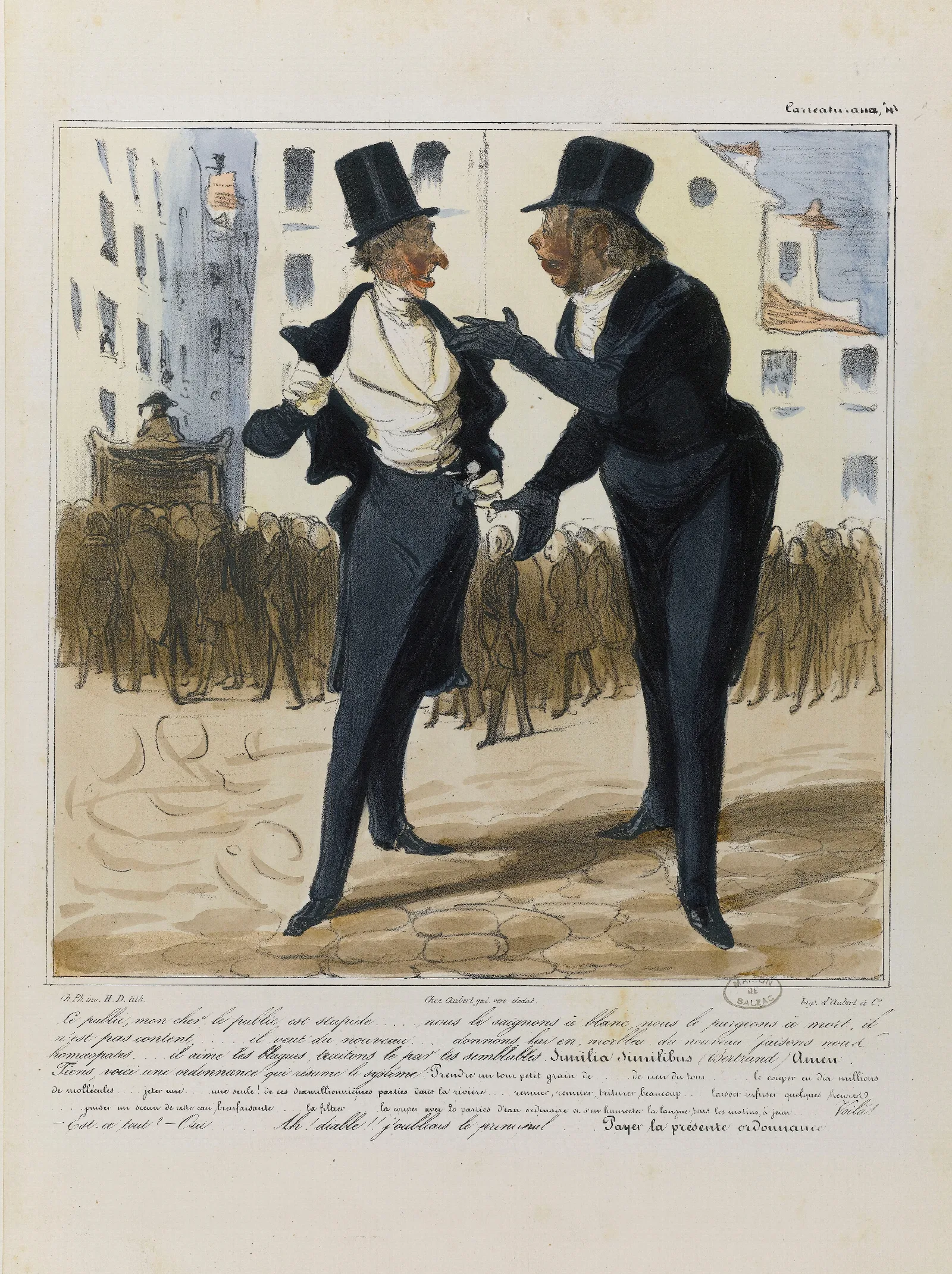 Le Public Mon Cher Le Public Est Stupide Wall Art by Honoré Daumier - Canvas Print