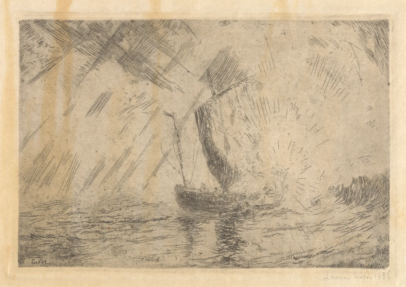 Christ Calming The Tempest Wall Art by James Ensor - Canvas Print