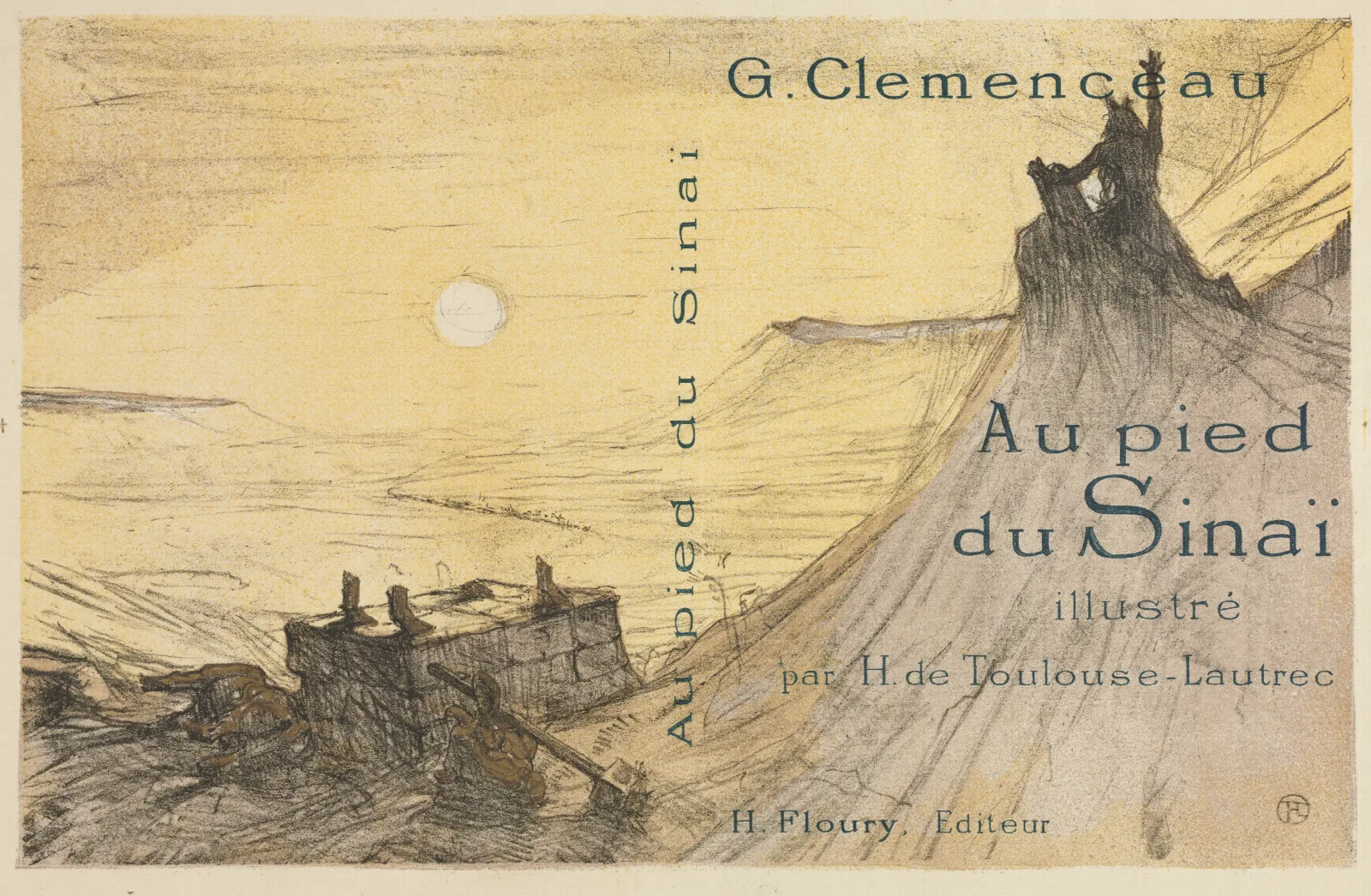 Au Pied Du Sinai Front Cover Wall Art by Henri de Toulouse-Lautrec - Canvas Print