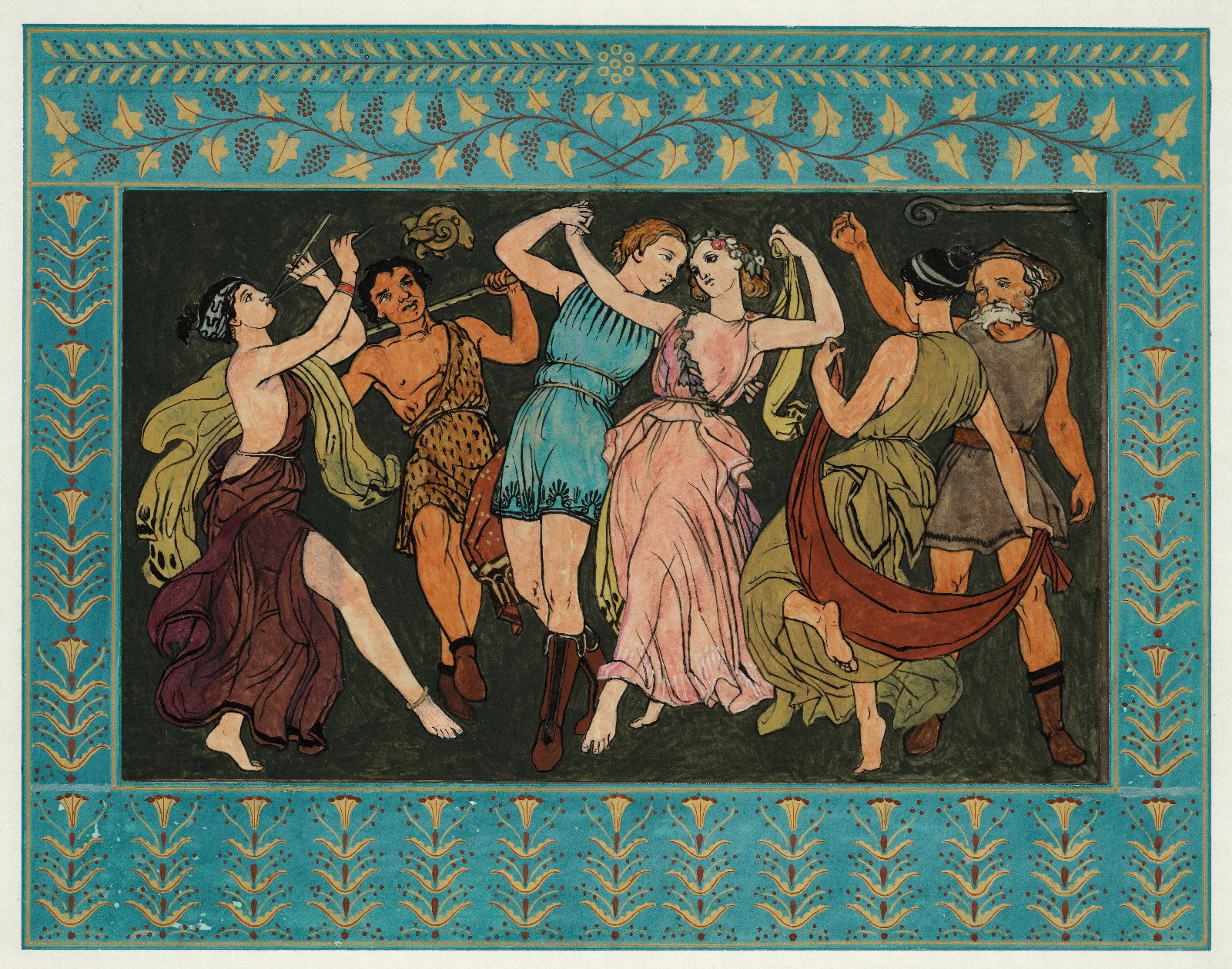 Florizel And Perdita Dancing With Shepherds Wall Art by Owen Jones - Canvas Print