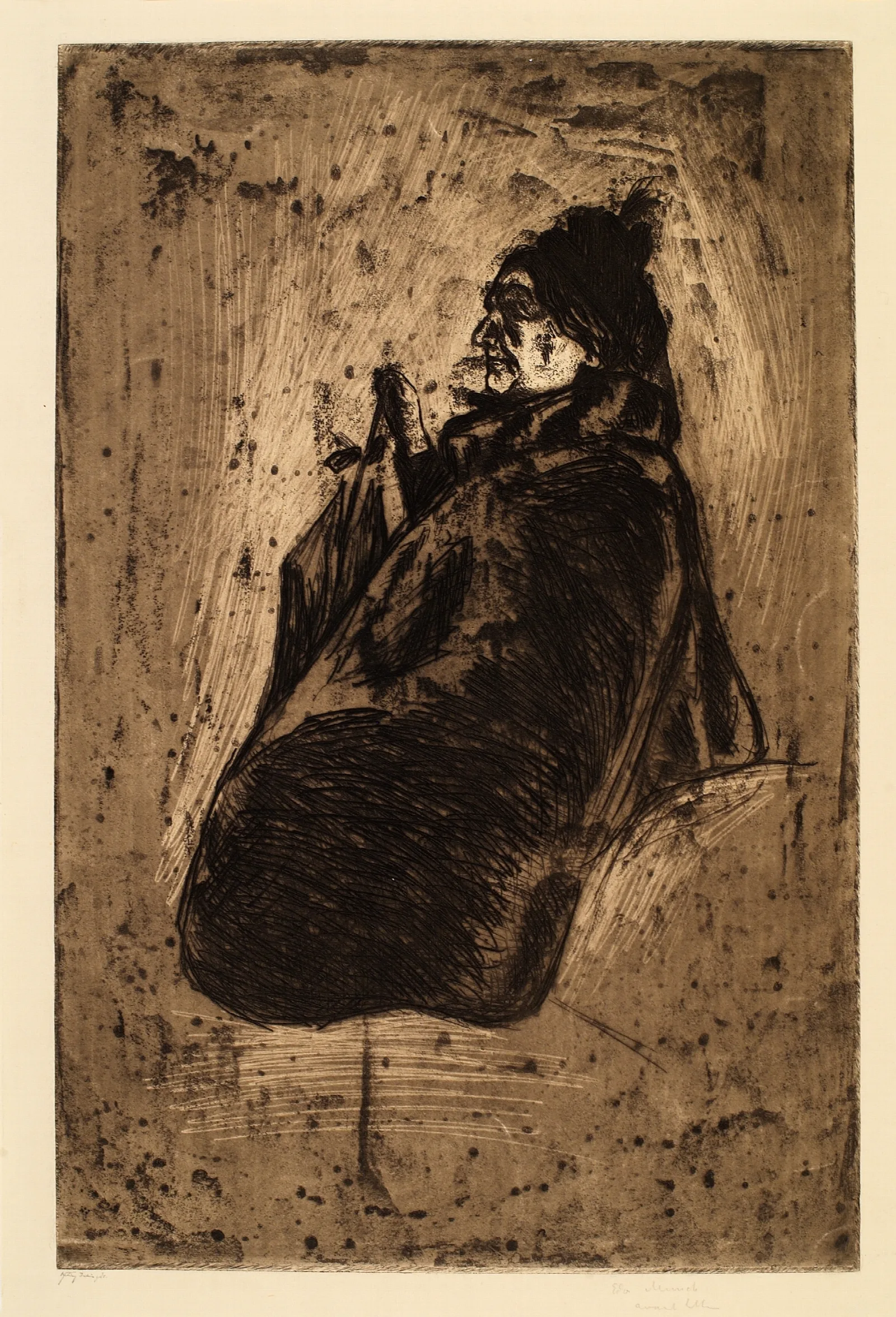 Old Woman 7 Wall Art by Edvard Munch - Canvas Print