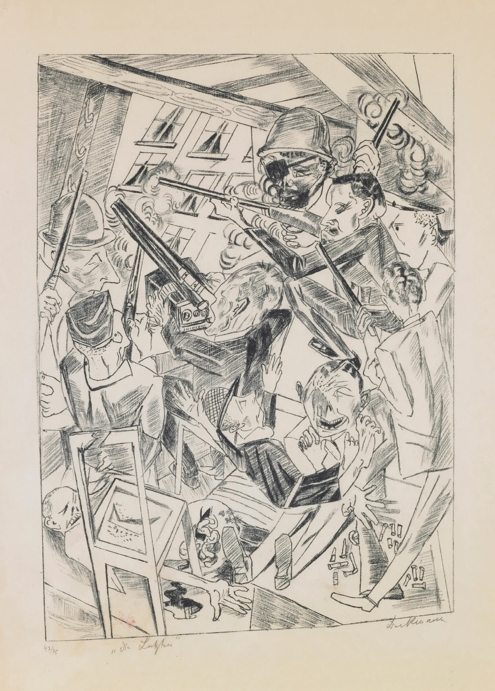 Plate 10 The Last Ones Wall Art by Max Beckmann - Canvas Print