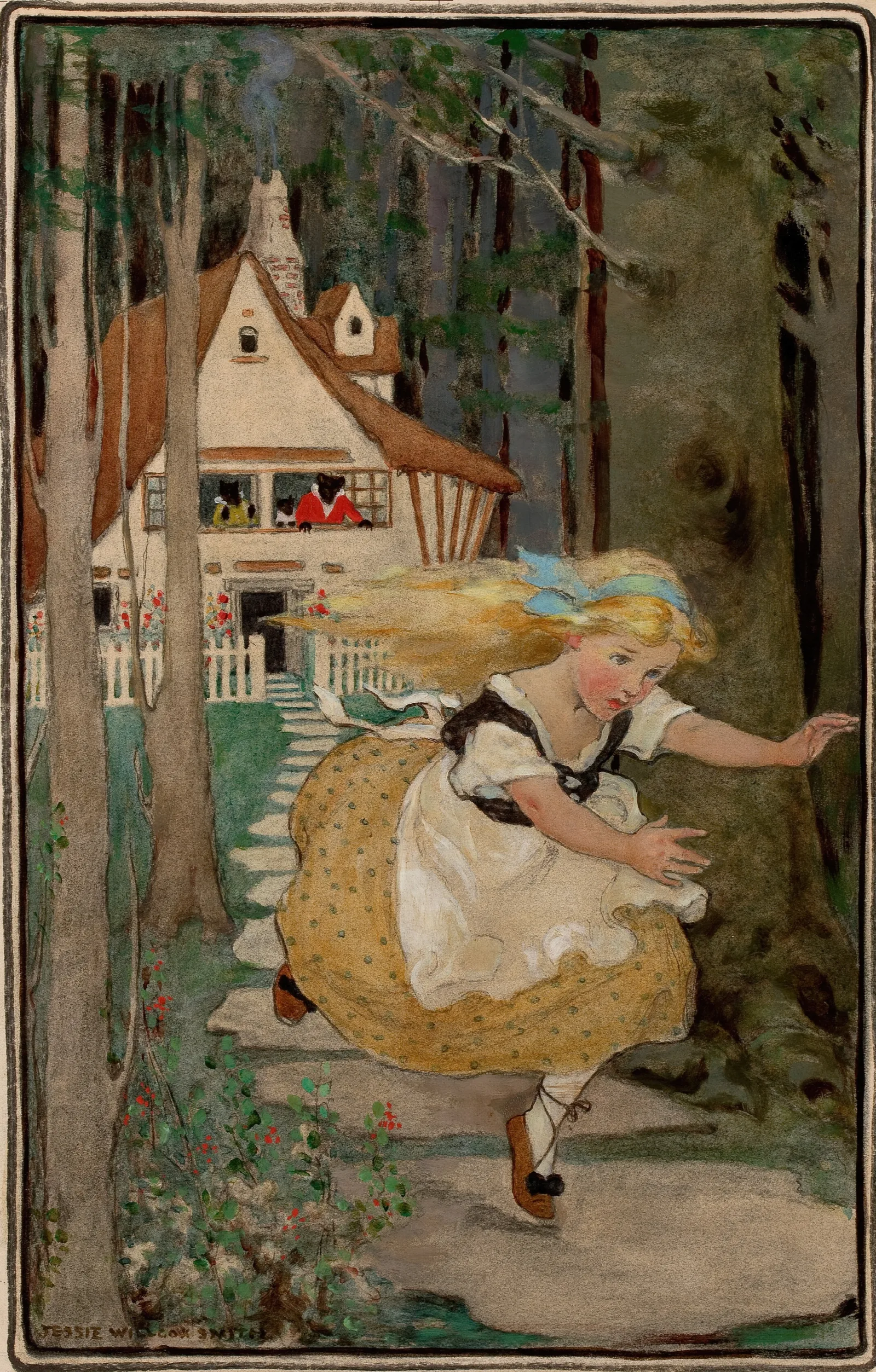 Goldilocks And The Three Bears Wall Art by Jessie Willcox Smith - Canvas Print
