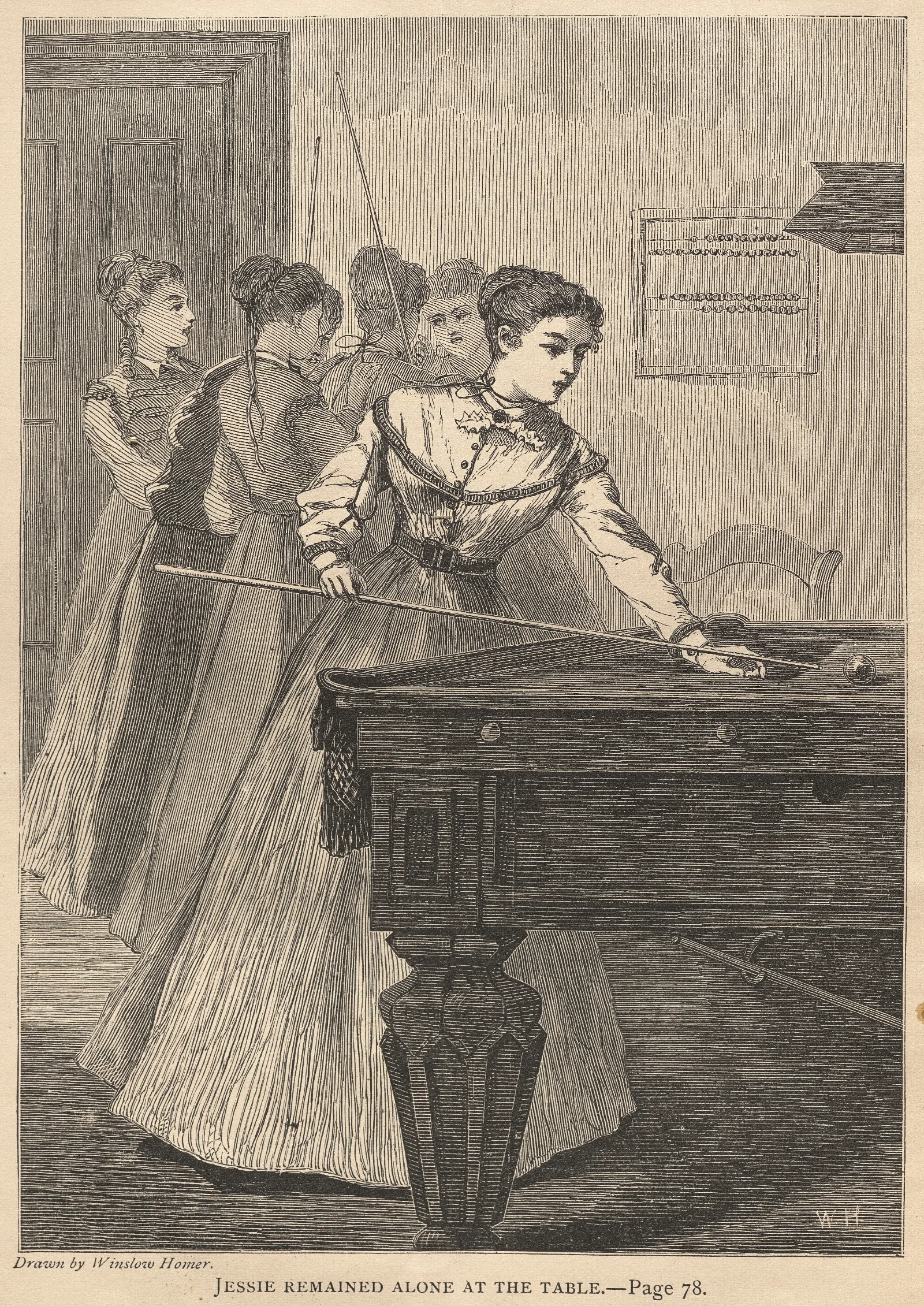 Jessie Remained Alone At The Table Wall Art by Winslow Homer - Canvas Print
