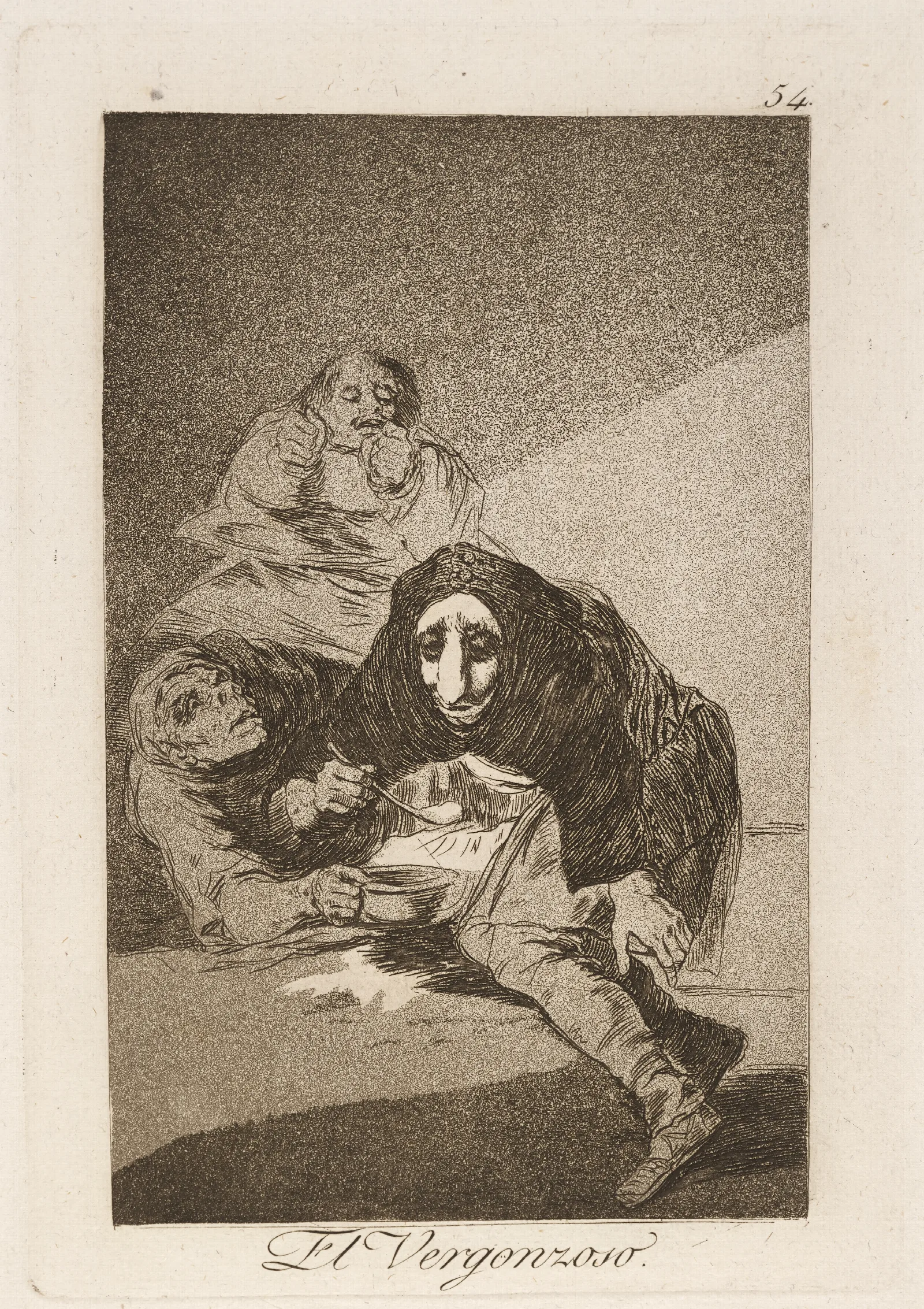 El Vergonzoso The Shamefaced One Wall Art by Francisco de Goya - Canvas Print