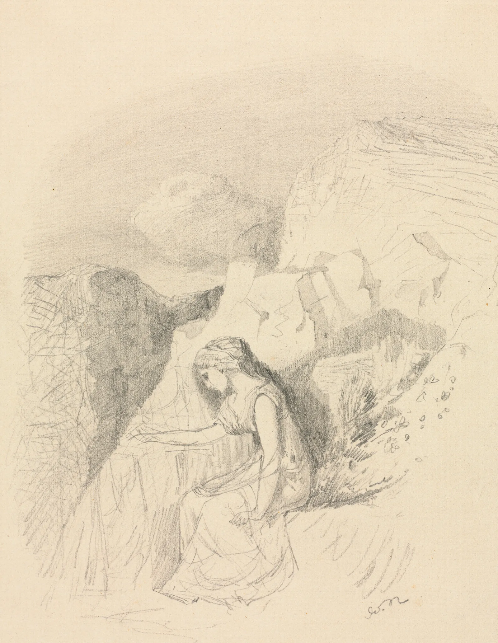 Melancholy 7 Wall Art by Odilon Redon - Canvas Print