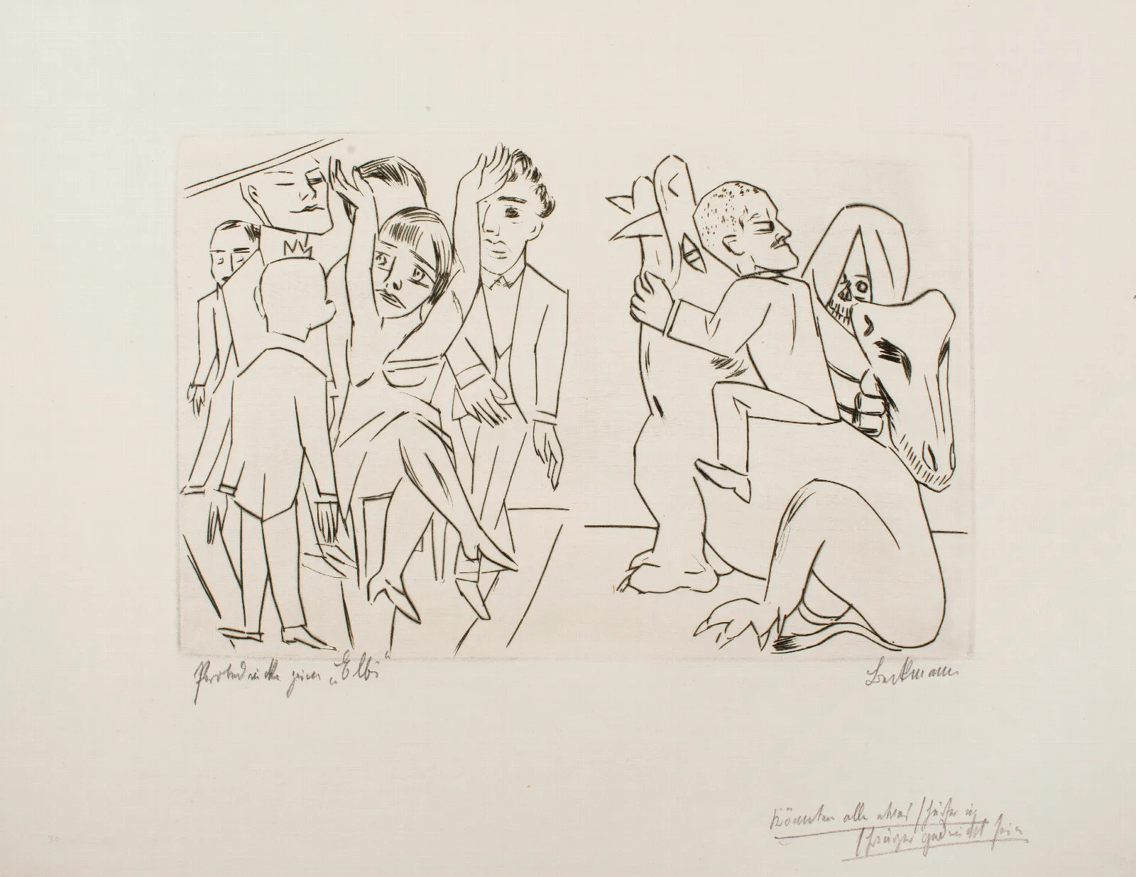 Ebbi Illustrations For Act Iii Wall Art by Max Beckmann - Canvas Print