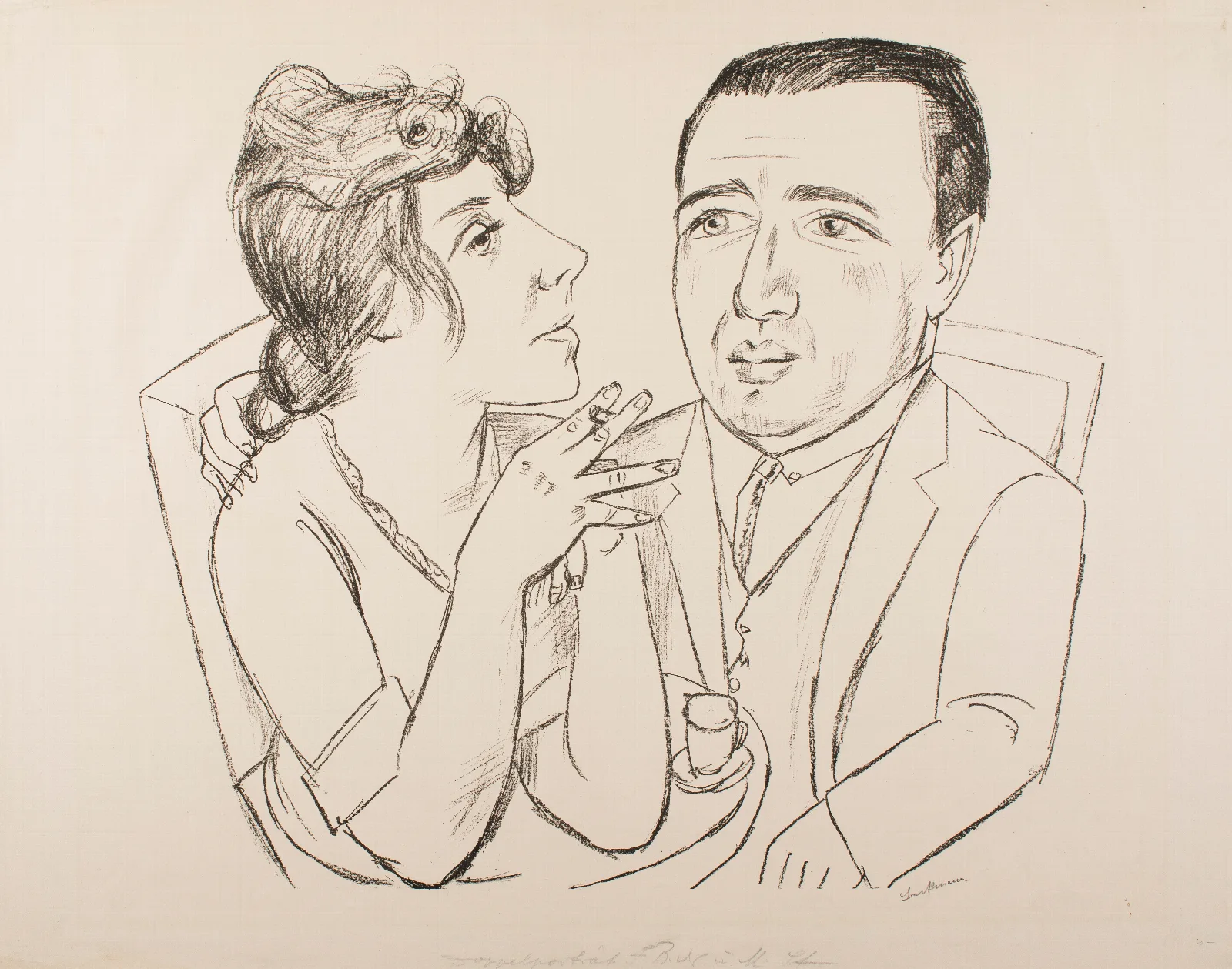 I B Neumann And Martha Stern Wall Art by Max Beckmann - Canvas Print