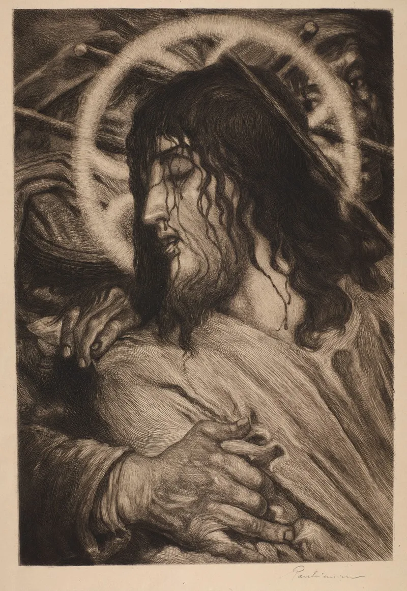 Christ According To The Painting By Wojciech Piechowski Wall Art by Józef Pankiewicz - Canvas Print