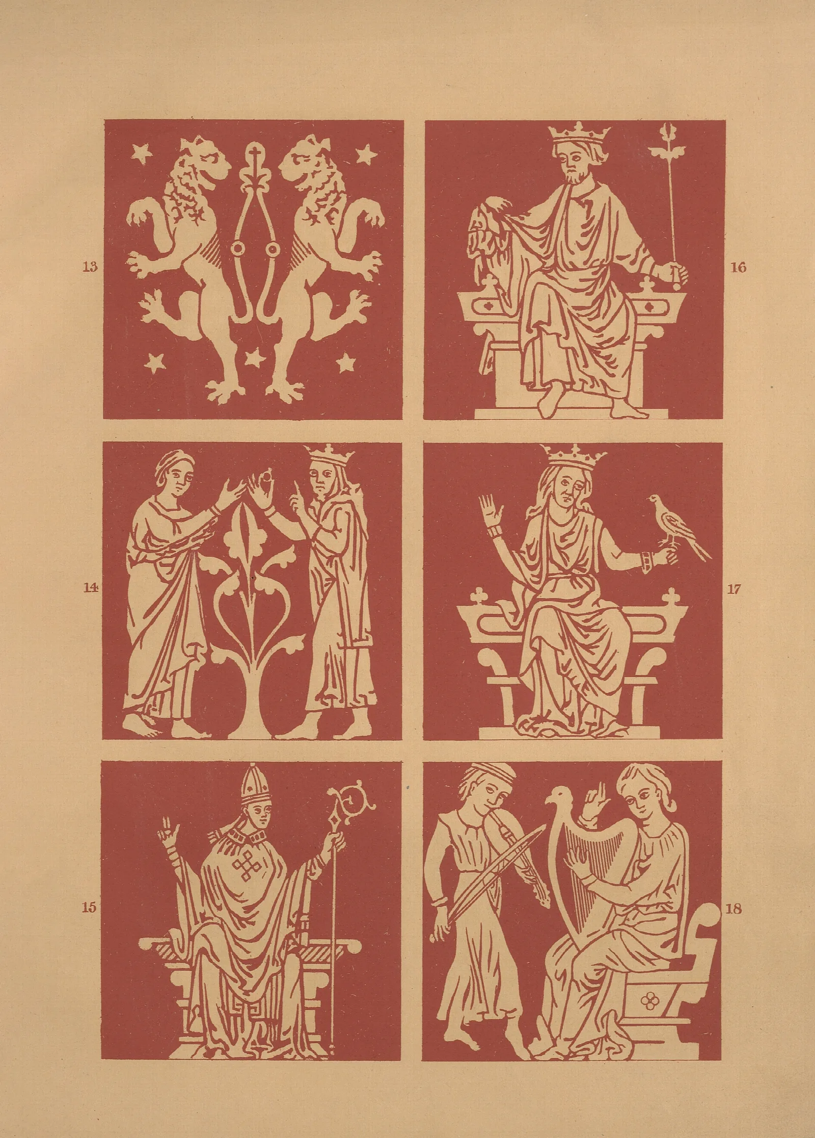 Examples Of Encaustic Tiles Pl 02 Wall Art by Owen Jones - Canvas Print