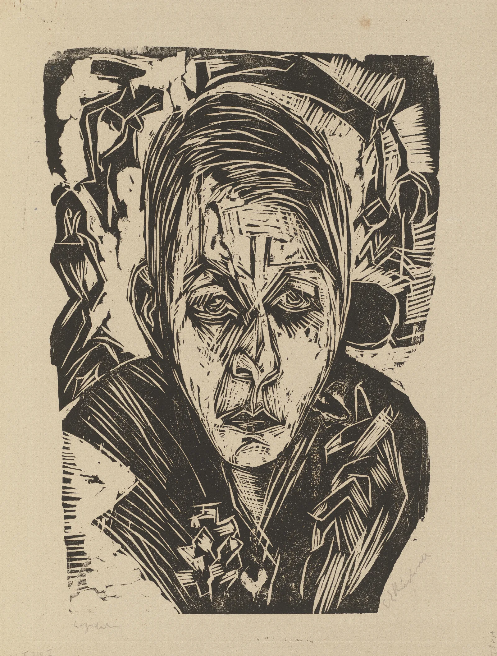Young Girl With A Cigarette Nele Van De Velde Wall Art by Ernst Ludwig Kirchner - Canvas Print