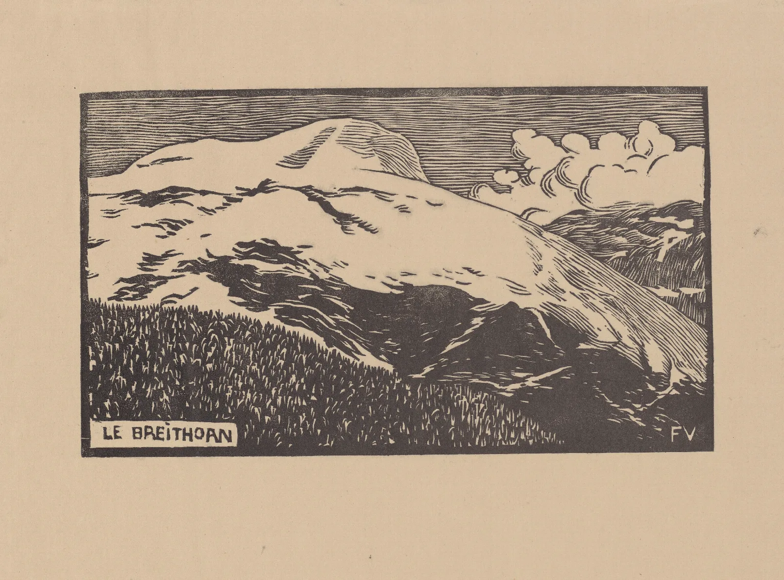 Le Breithorn Wall Art by Félix Vallotton - Canvas Print
