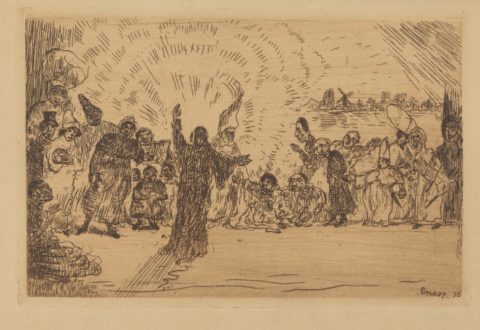 Christus Bij De Bedelaars Wall Art by James Ensor - Canvas Print