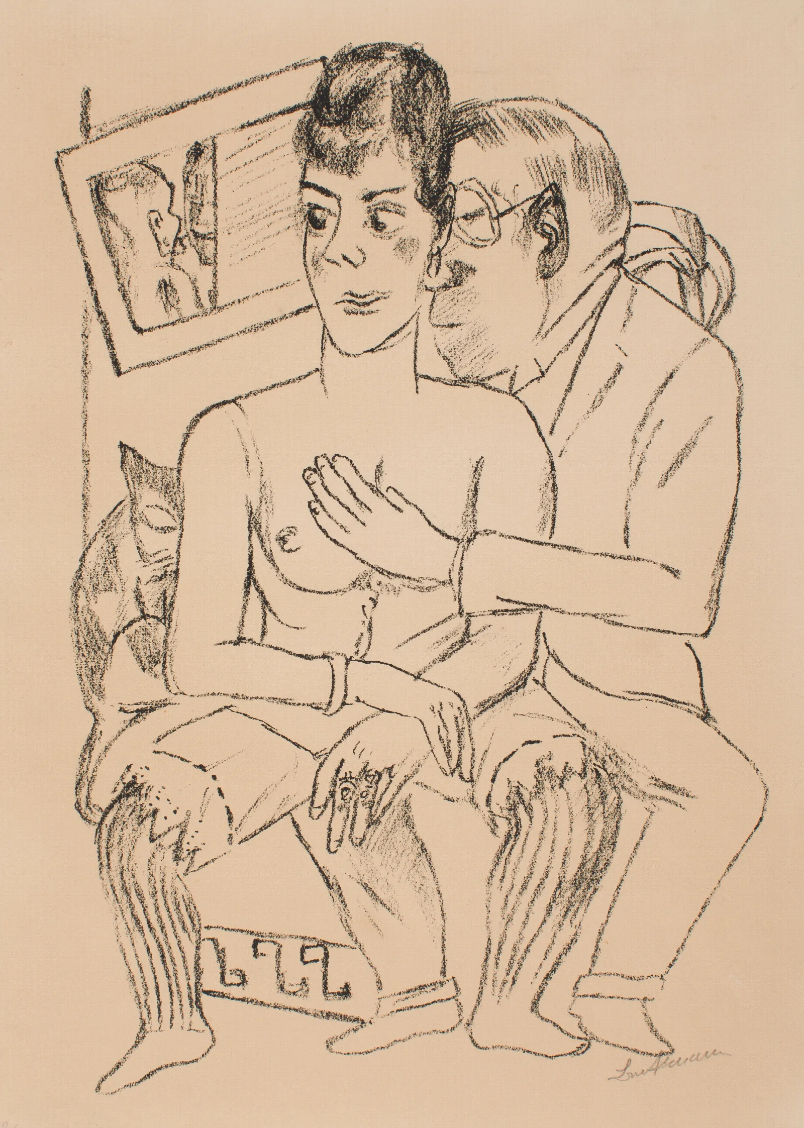 Deaf And Dumb Wall Art by Max Beckmann - Canvas Print