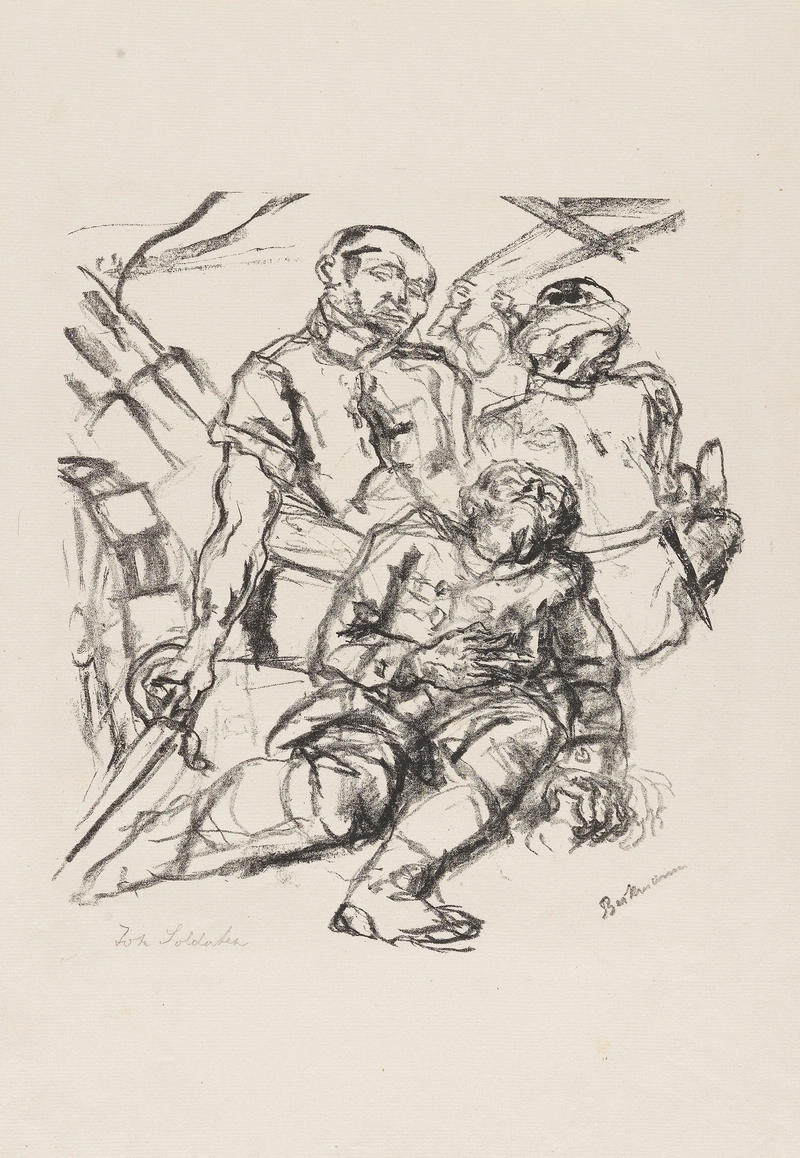 Gefallene Soldaten Wall Art by Max Beckmann - Canvas Print