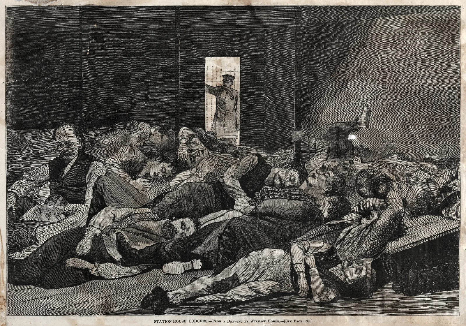 Station House Lodgers Wall Art by Winslow Homer - Canvas Print
