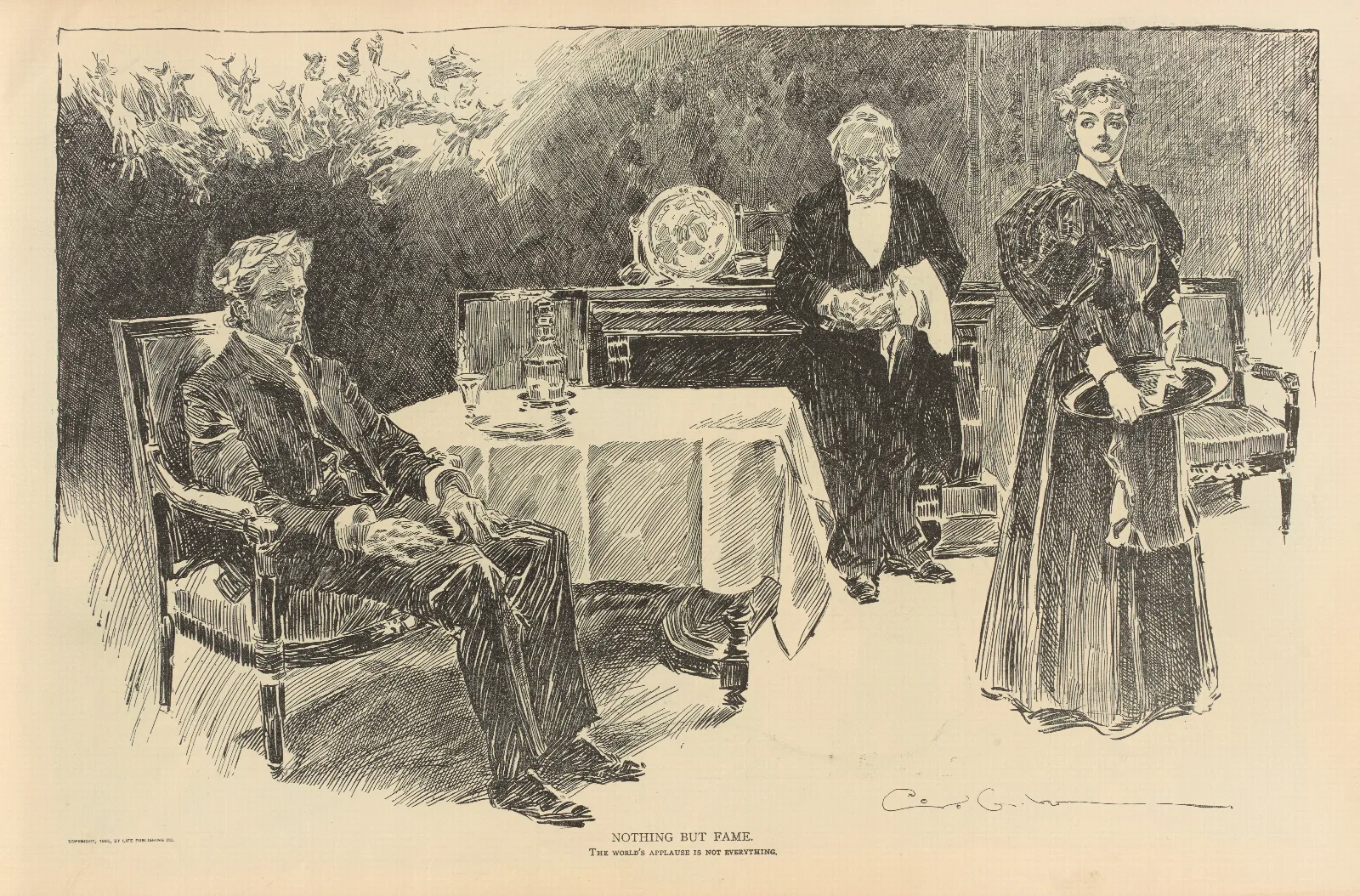 Nothing But Fame 2 Wall Art by Charles Dana Gibson - Canvas Print