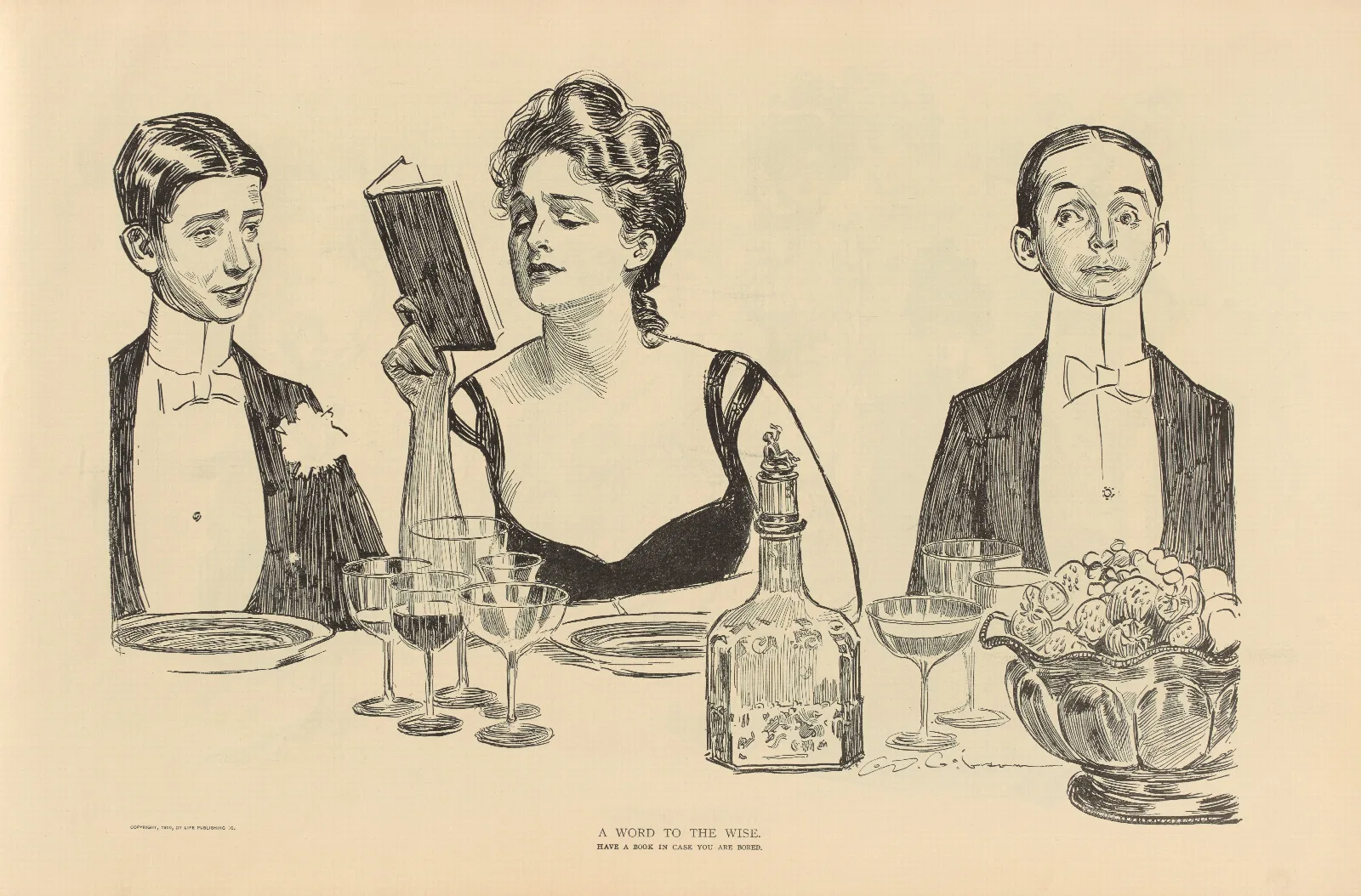 A Word To The Wise 2 Wall Art by Charles Dana Gibson - Canvas Print