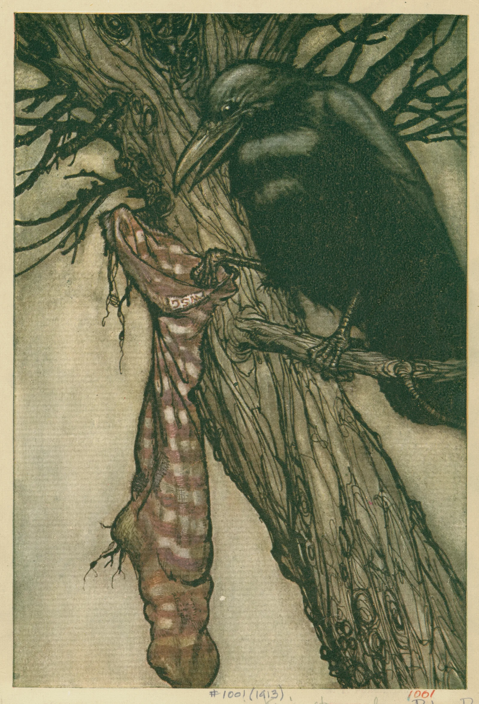 For Years He Had Been Quietly Filling His Stocking Wall Art by Arthur Rackham - Canvas Print