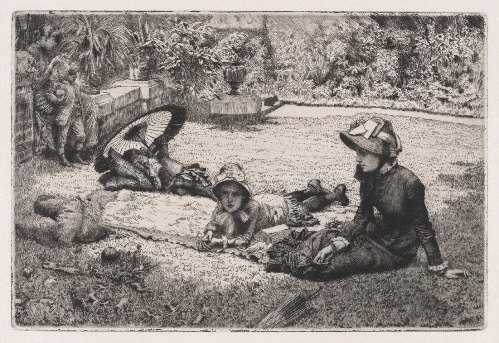 In Full Sunlight Wall Art by James Tissot - Canvas Print