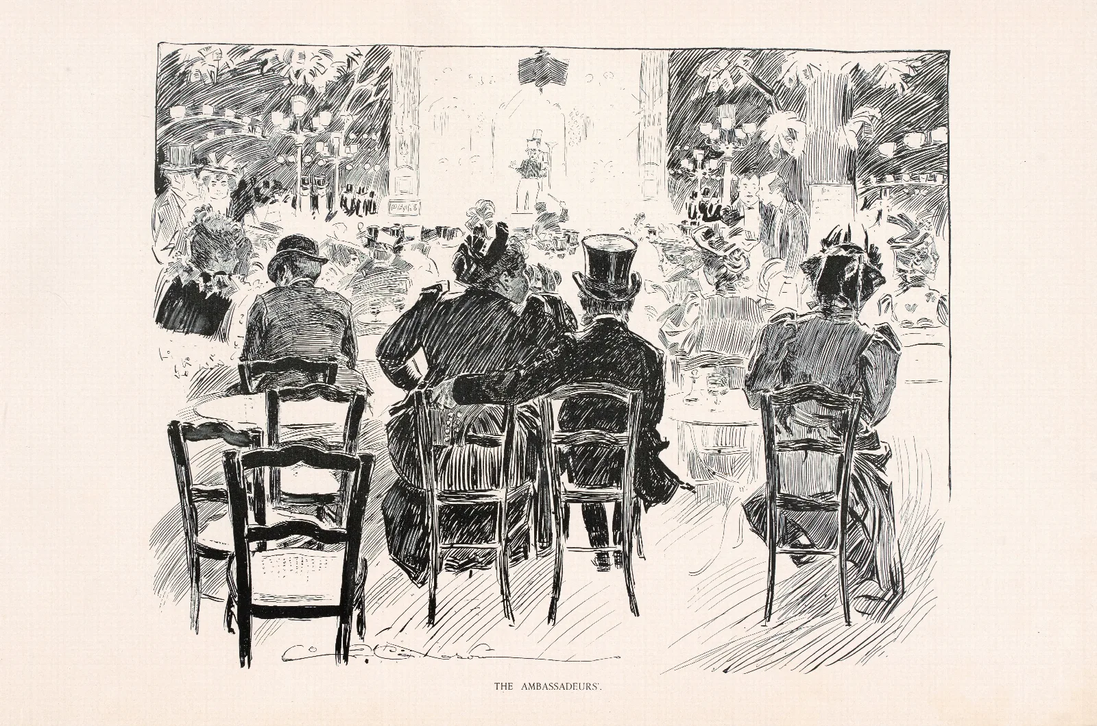 The Ambassadeurs Wall Art by Charles Dana Gibson - Canvas Print