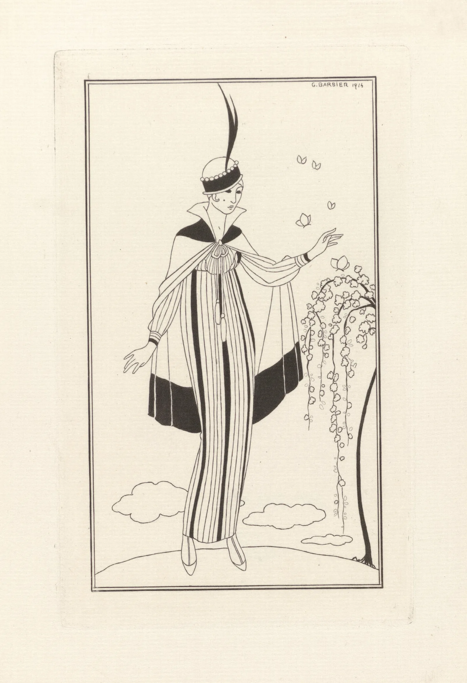 Journal Des Dames Et Des Modes No 150 Wall Art by George Barbier - Canvas Print