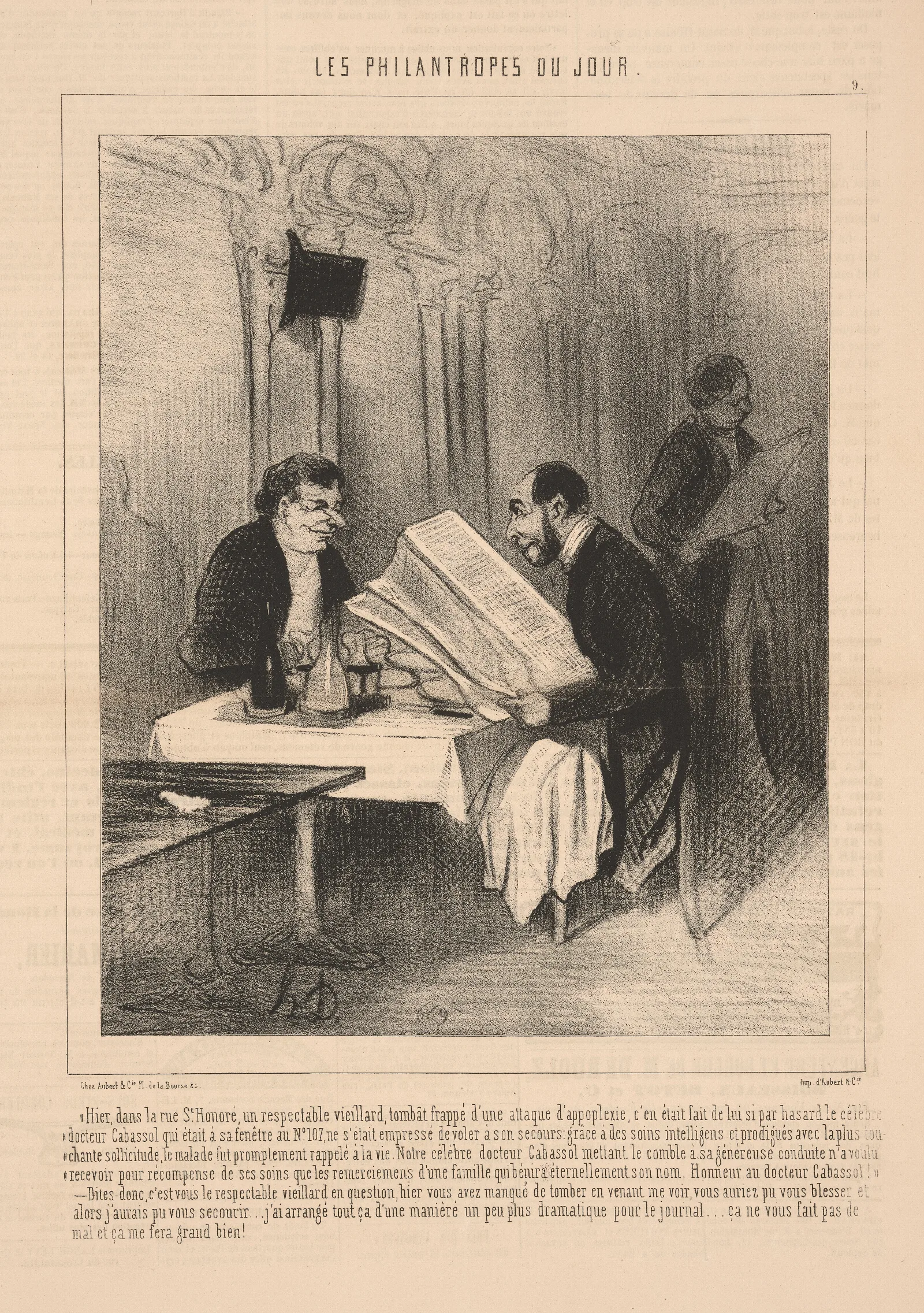 Yesterday In The Rue St Honore A Respectable Old Man Wall Art by Honoré Daumier - Canvas Print