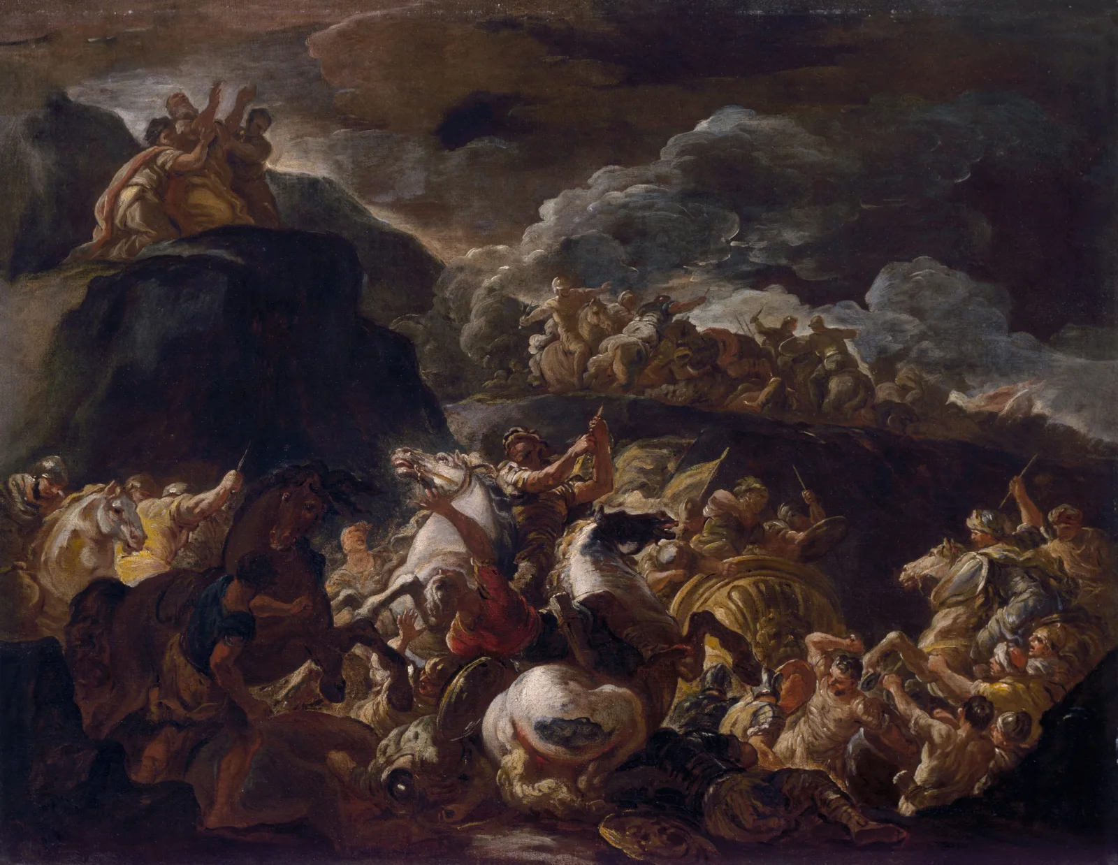 The Battle Of Israel And Amalek Wall Art by Luca Giordano - Canvas Print