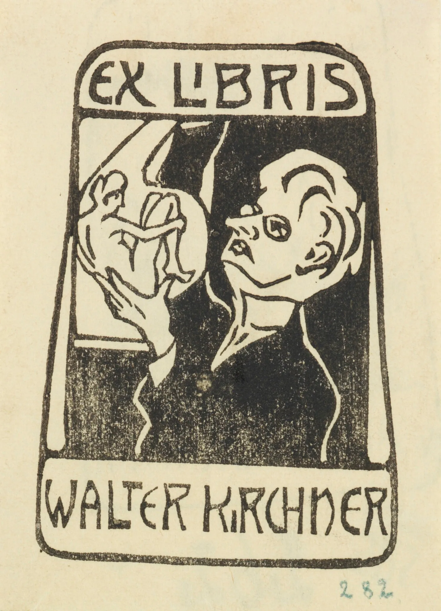 Exlibris Walter Kirchner Wall Art by Ernst Ludwig Kirchner - Canvas Print