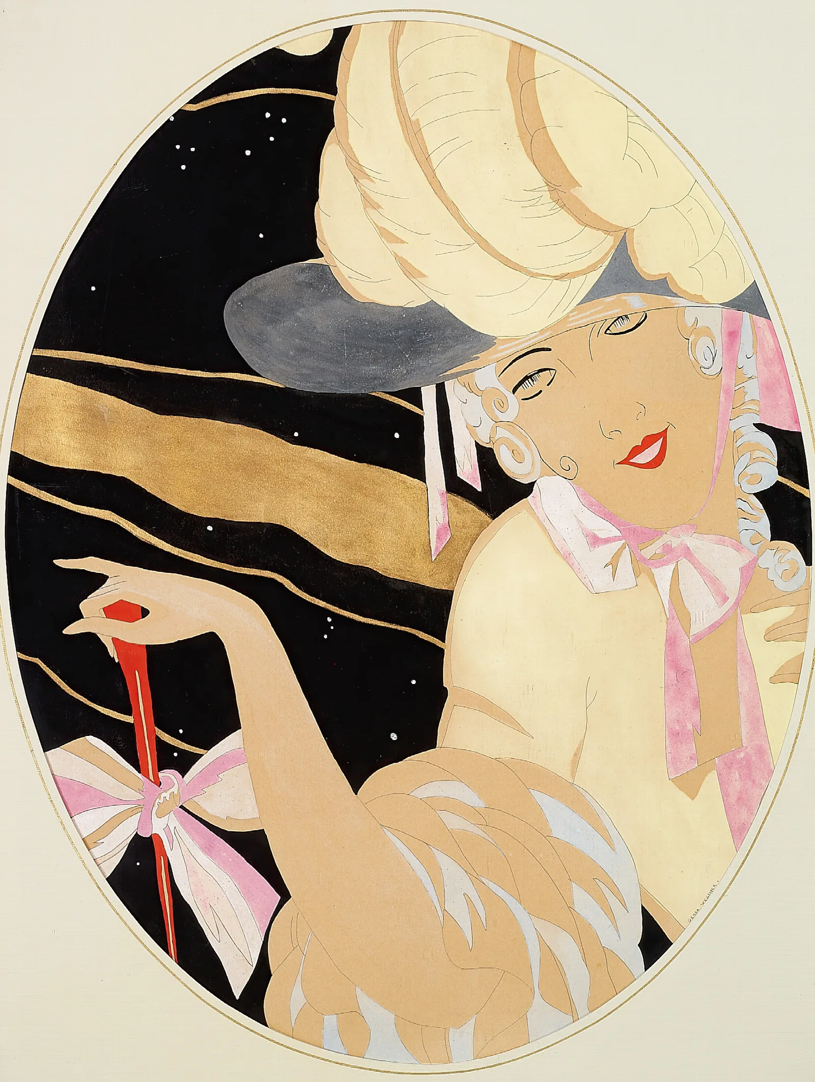 Femme Elegante Wall Art by Gerda Wegener - Canvas Print