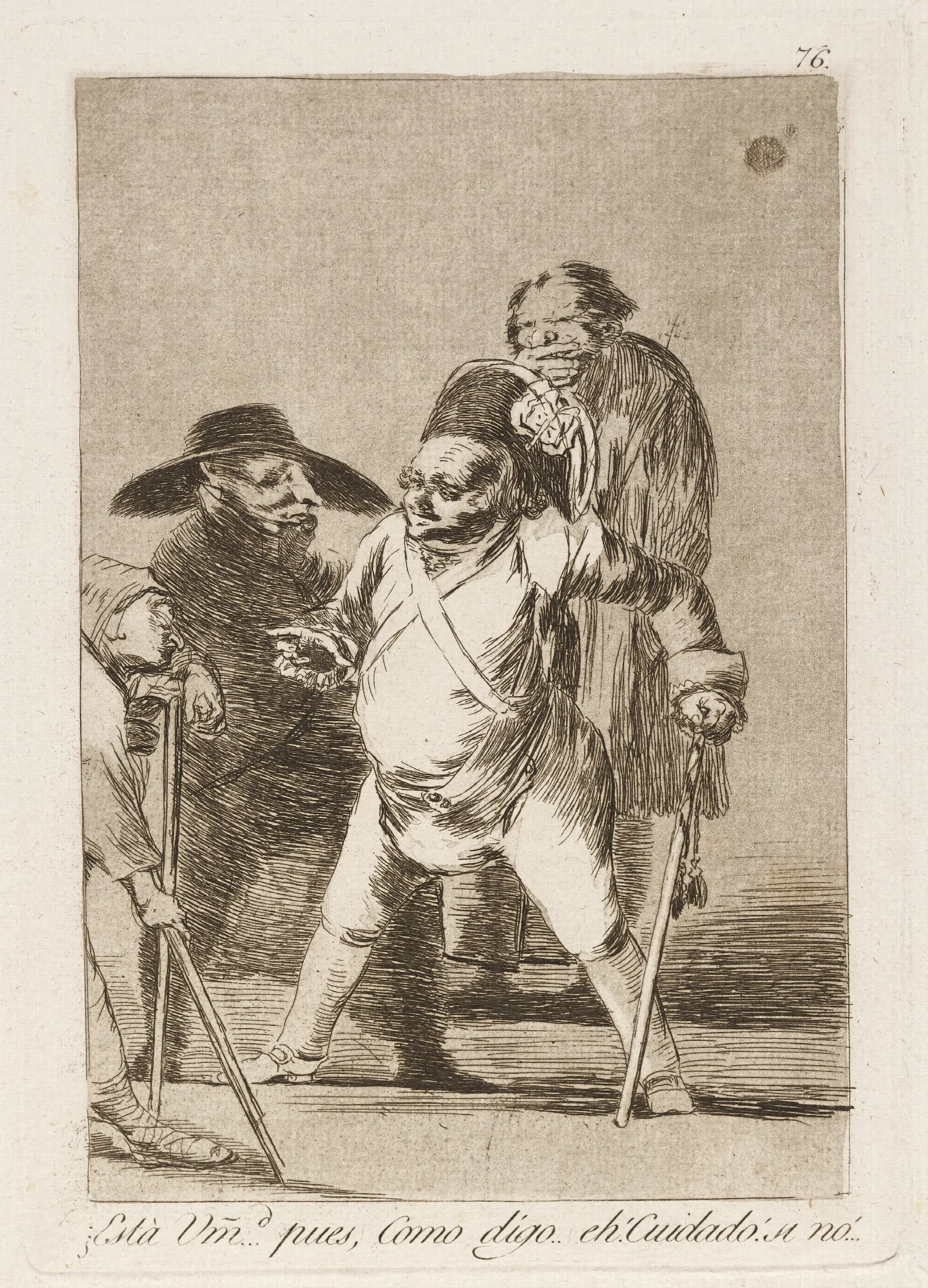 Esta Umd Pues Como Digoeh Cuidado Si No You Understandwell As I Sayeh Look Out Otherwise Wall Art by Francisco de Goya - Canvas Print
