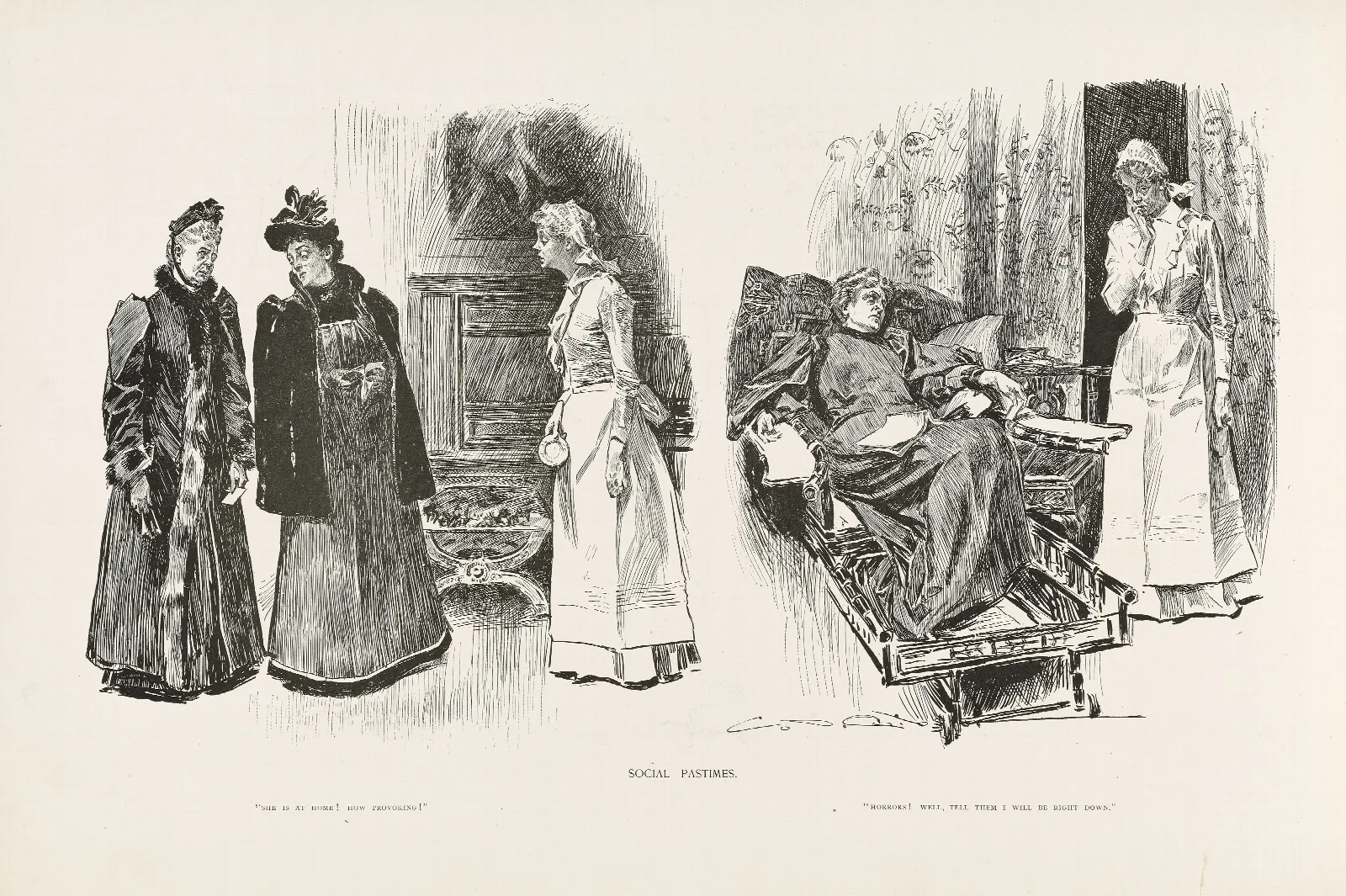 Social Pastimes Wall Art by Charles Dana Gibson - Canvas Print