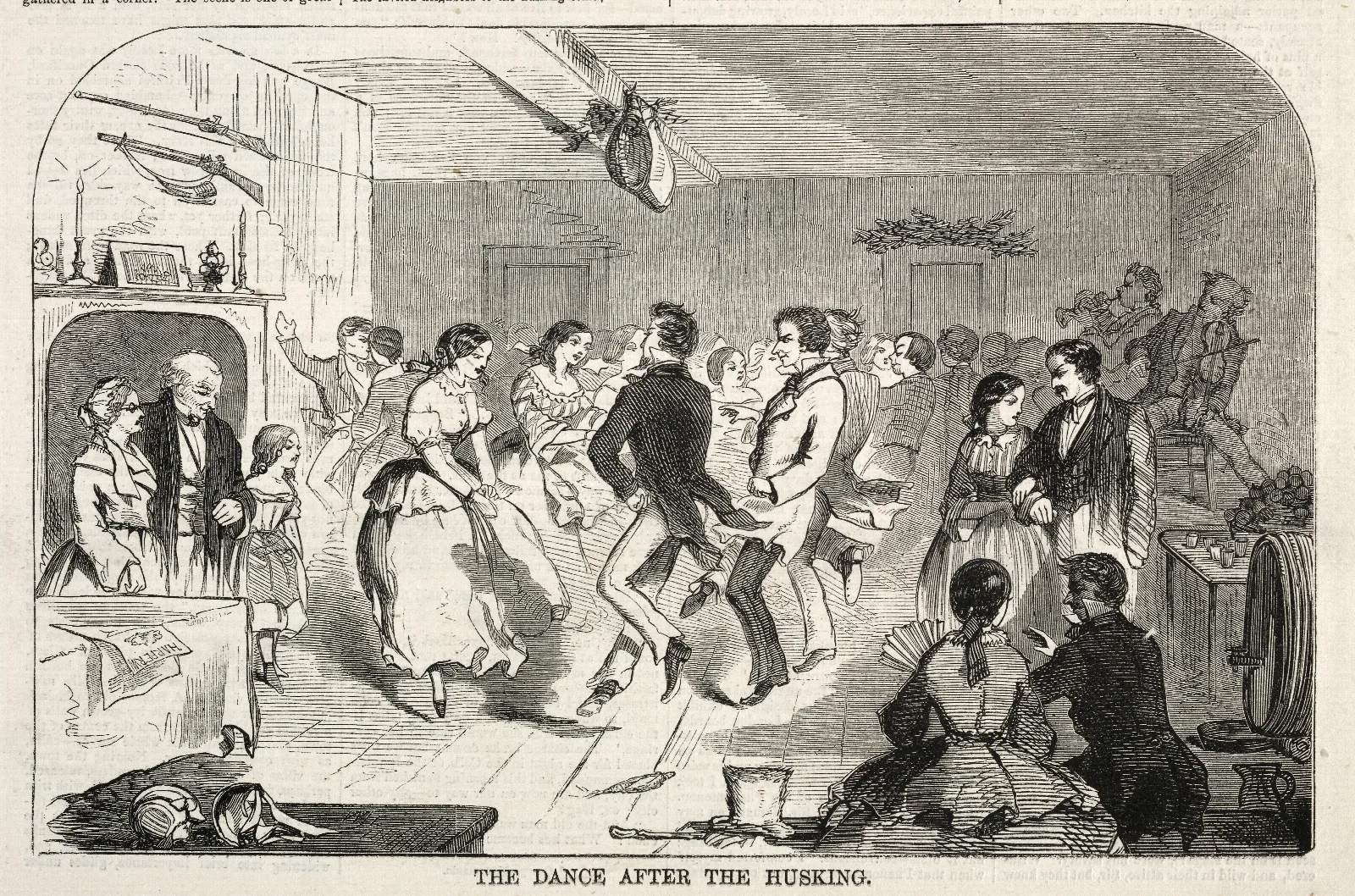 The Dance After The Husking Wall Art by Winslow Homer - Canvas Print