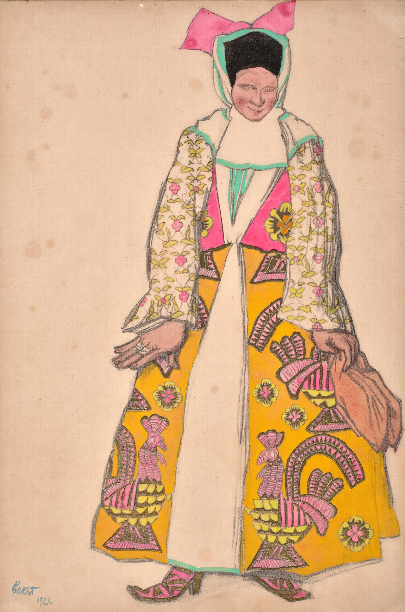 Townswoman Wall Art by Léon Bakst - Canvas Print