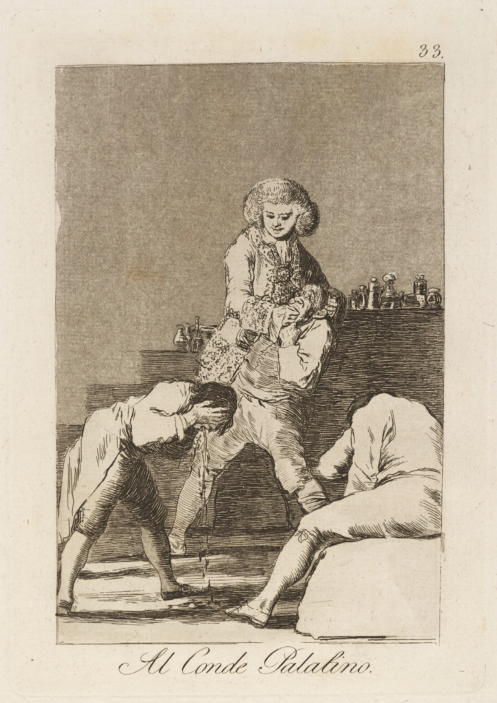 Al Conde Palatino To The Count Palatine Or Count Of The Palate Wall Art by Francisco de Goya - Canvas Print