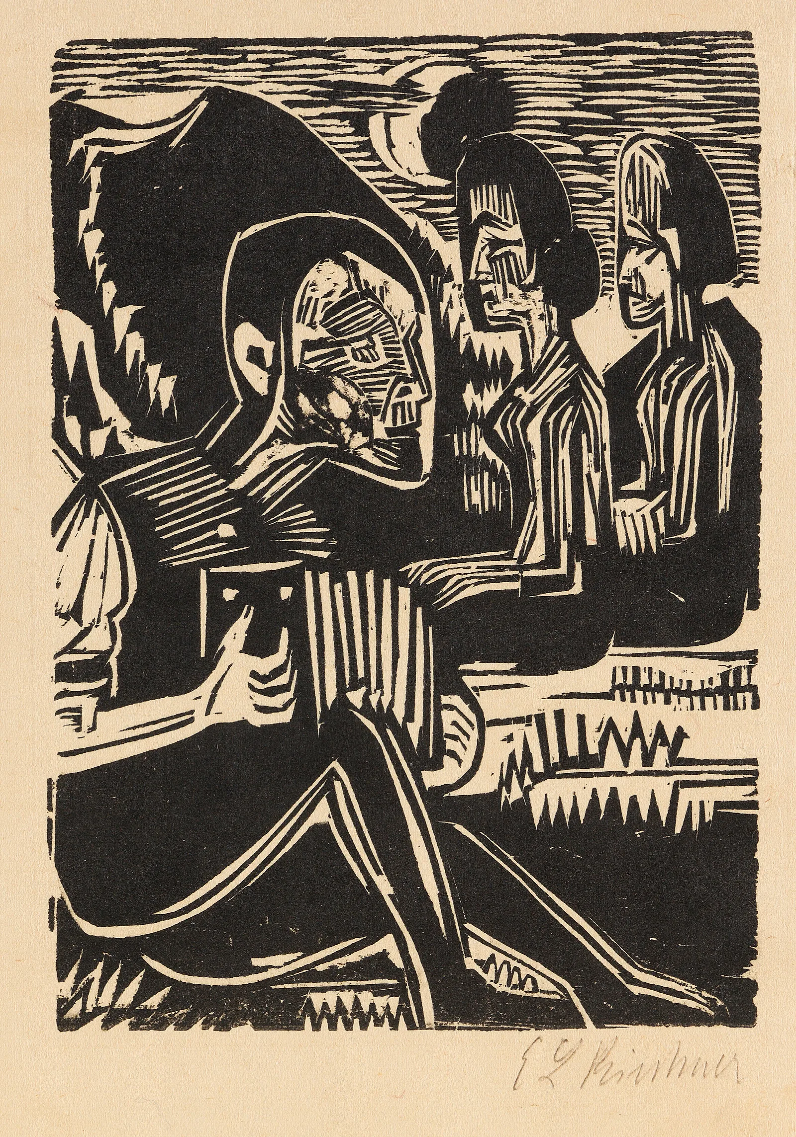 Mondnacht 3 Wall Art by Ernst Ludwig Kirchner - Canvas Print