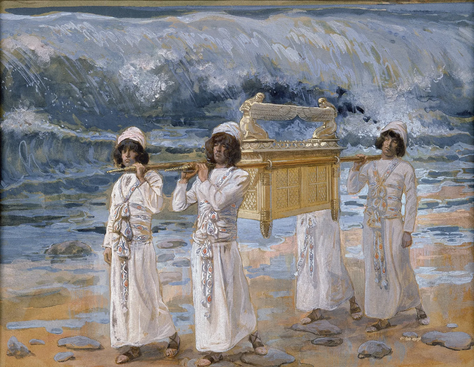 The Ark Passes Over The Jordan Wall Art by James Tissot - Canvas Print