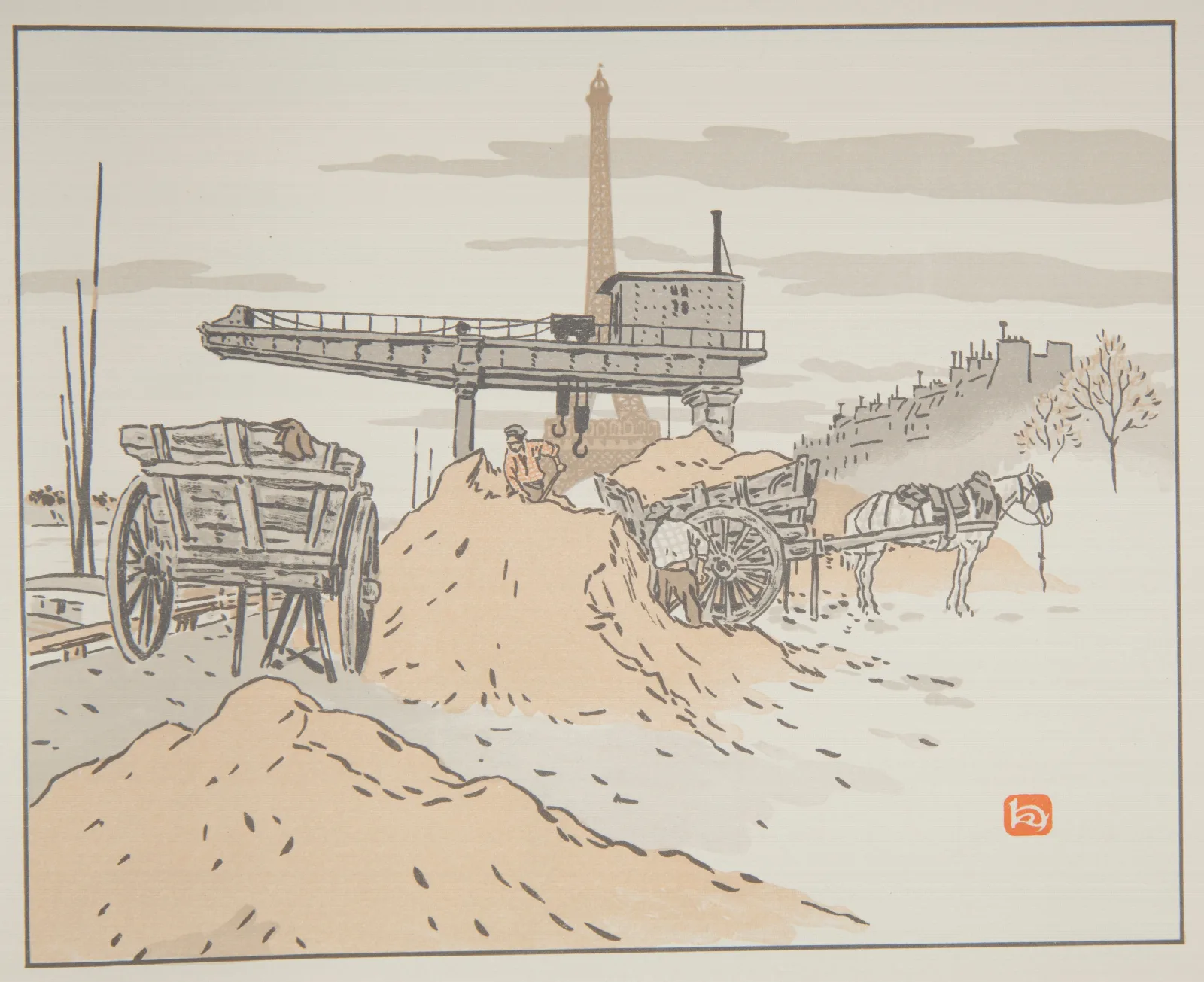 Du Quai De Grenelle Wall Art by Henri Rivière - Canvas Print