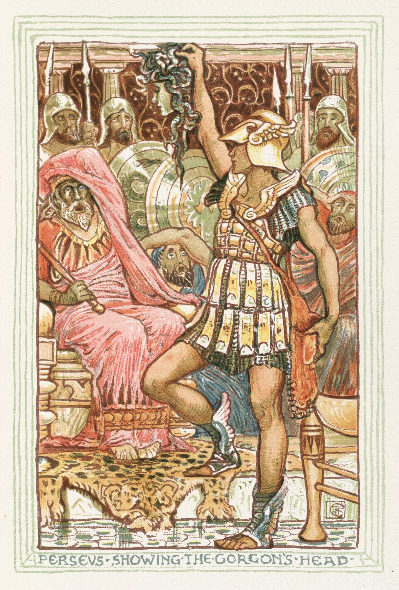 Perseus Showing The Gorgons Head Wall Art by Walter Crane - Canvas Print