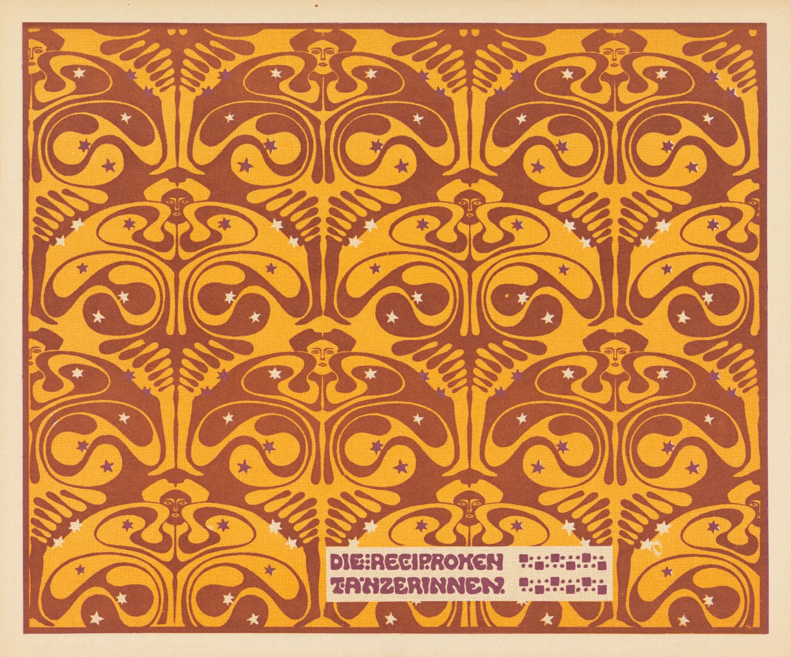 Die Reciproken Tanzerinnen Reciprocal Dancers Wall Art by Koloman Moser - Canvas Print
