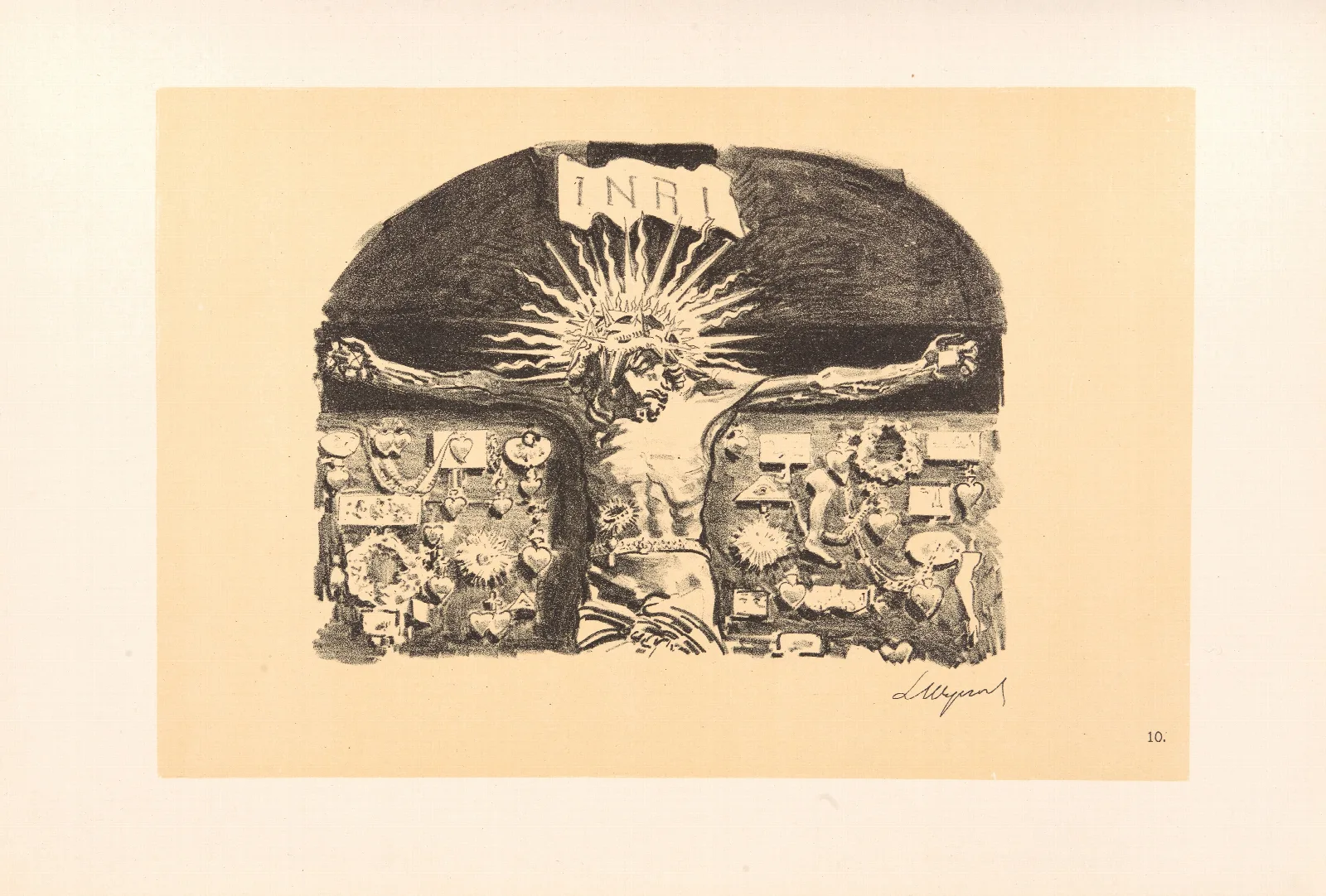 Christ In St Marys Church Wall Art by Leon Wyczółkowski - Canvas Print