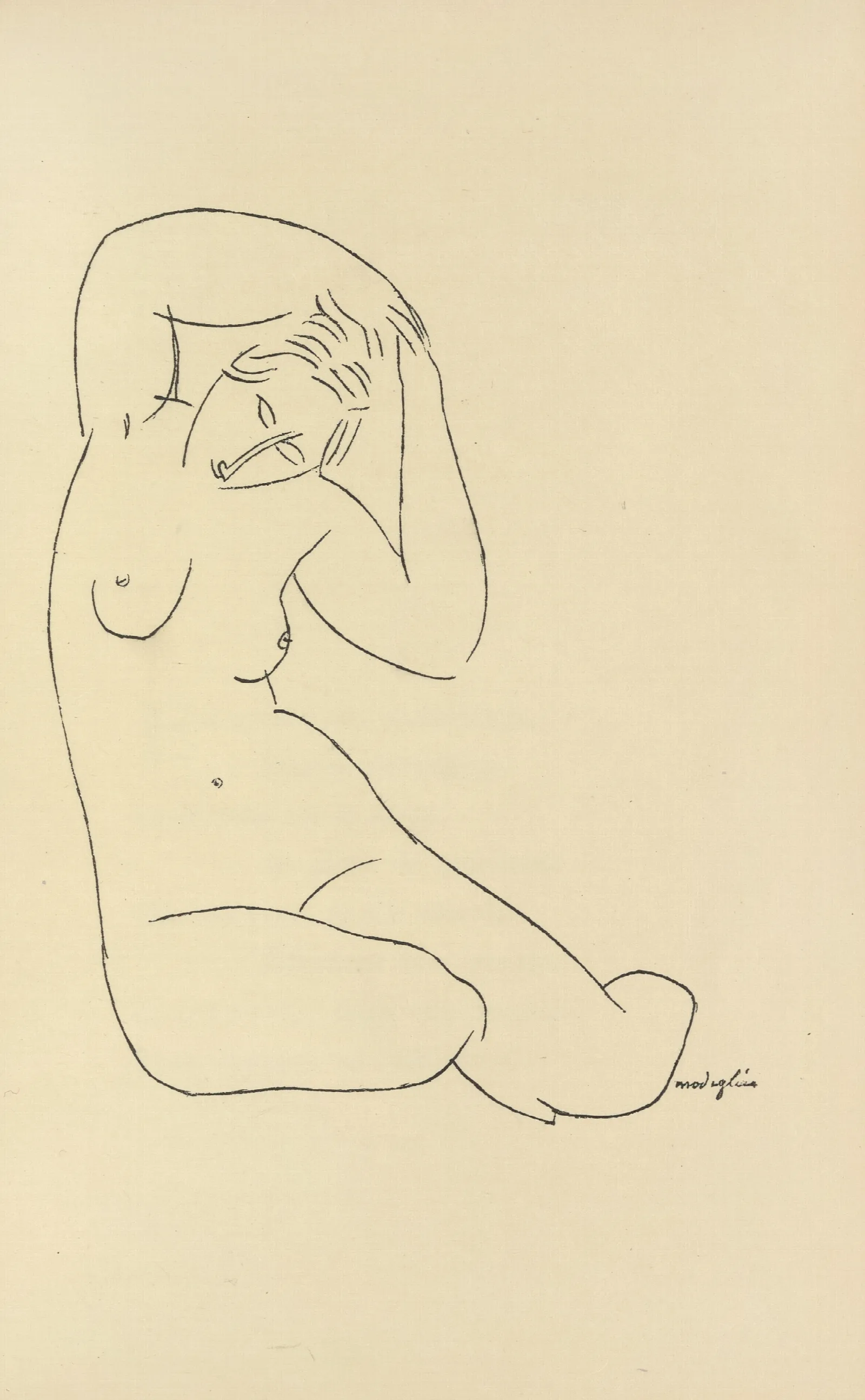 Les Nymphes Pl 4 Wall Art by Amedeo Modigliani - Canvas Print