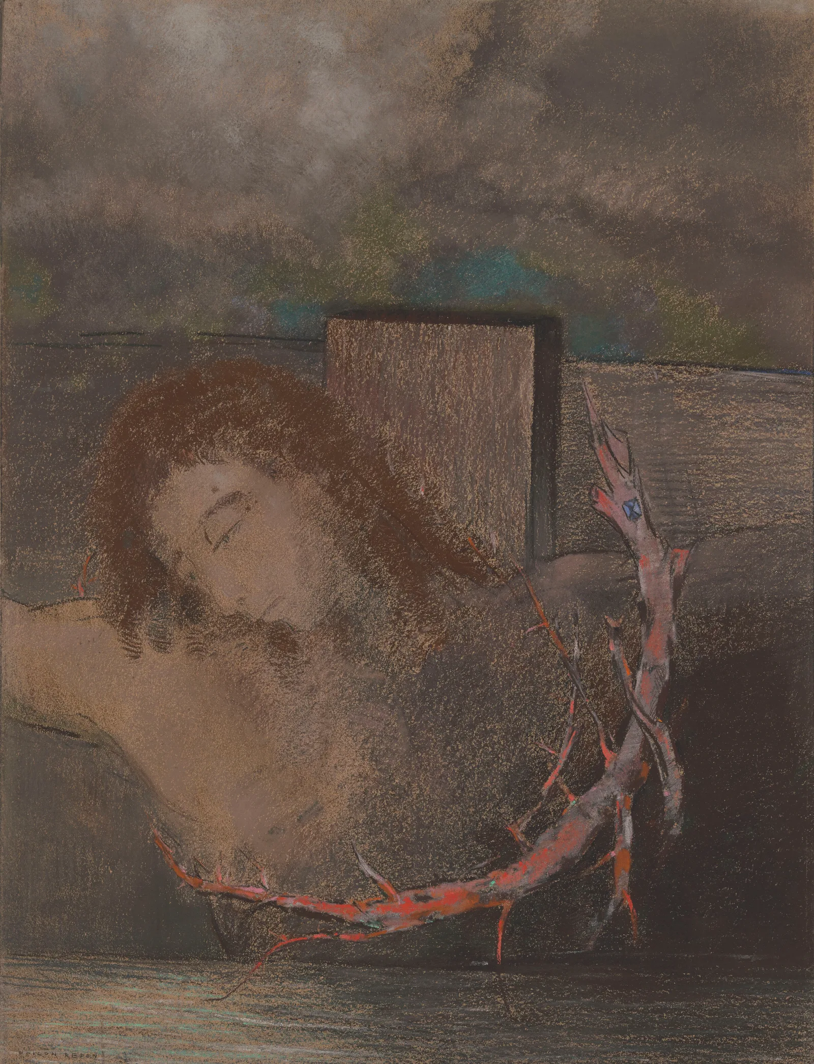 Christ Crucified 4 Wall Art by Odilon Redon - Canvas Print