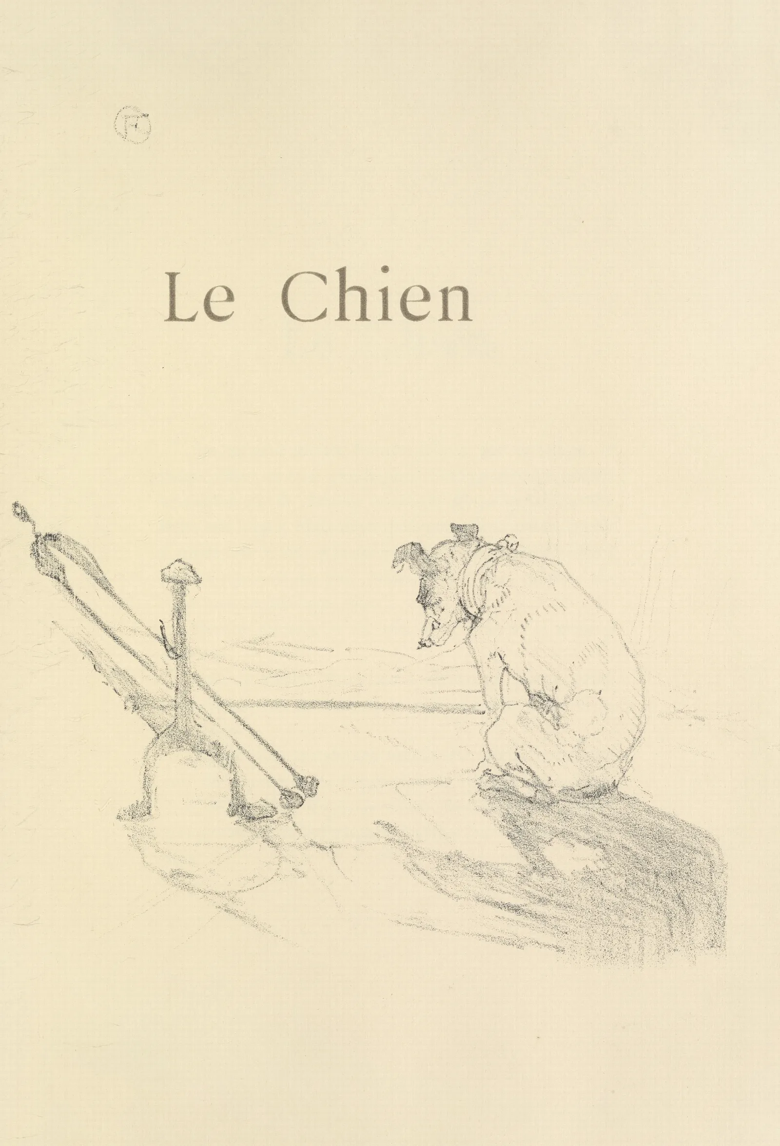 Le Chien 2 Wall Art by Henri de Toulouse-Lautrec - Canvas Print