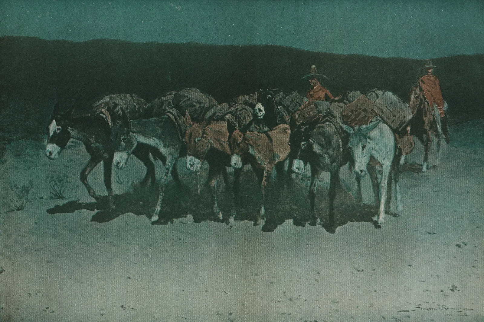 An Early Start For Market Wall Art by Frederic Remington - Canvas Print