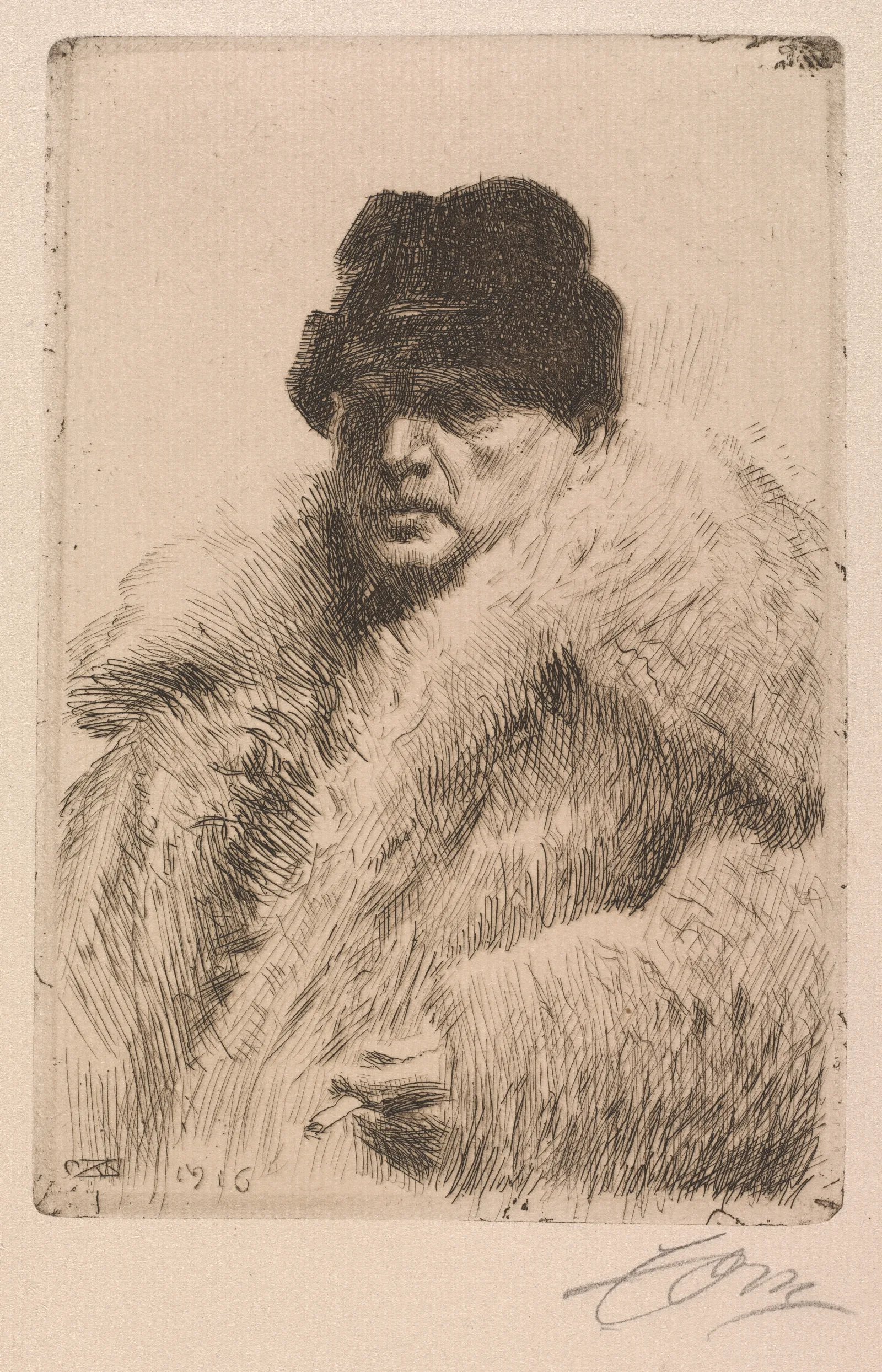 Self Portrait 608 Wall Art by Anders Zorn - Canvas Print