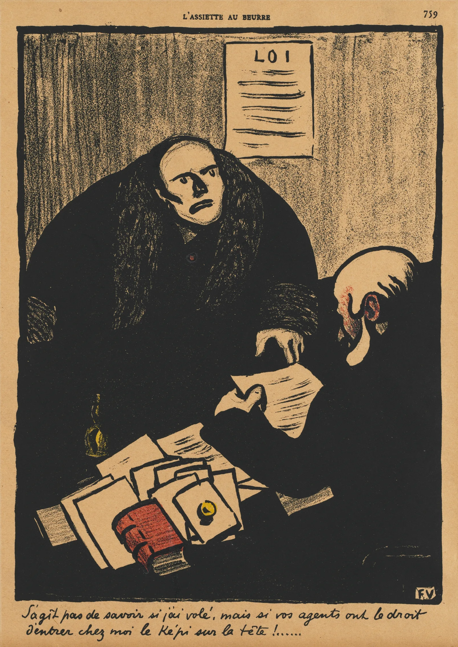 Crimes And Punishments The Question Is Not Whether Wall Art by Félix Vallotton - Canvas Print