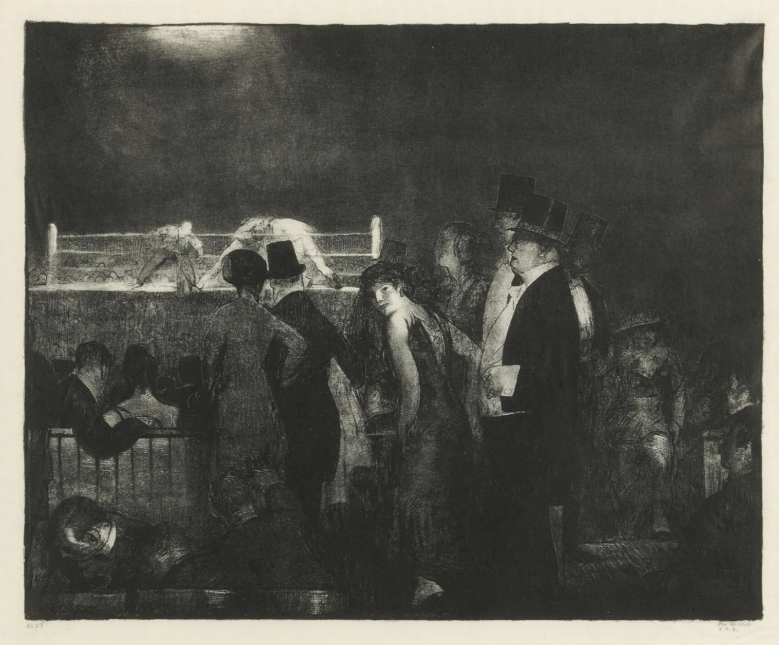 Preliminaries To The Big Bout Wall Art by George Wesley Bellows - Canvas Print