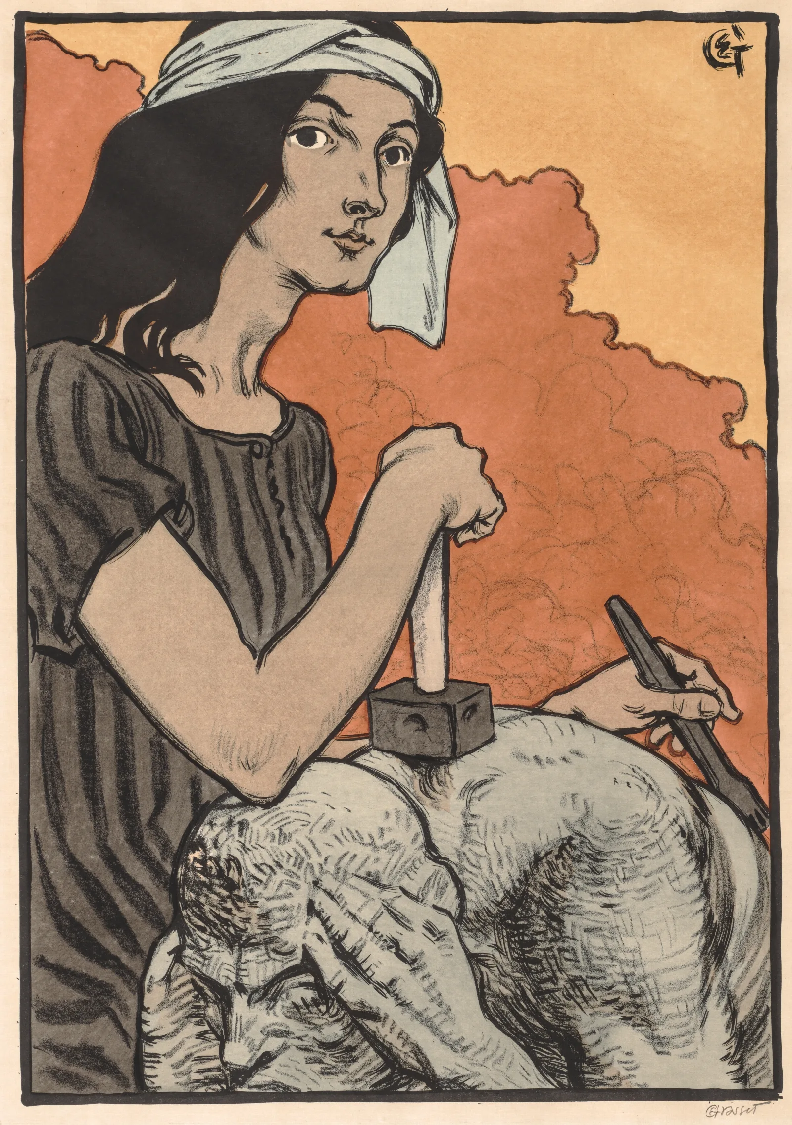 Sculptress Wall Art by Eugène Grasset - Canvas Print